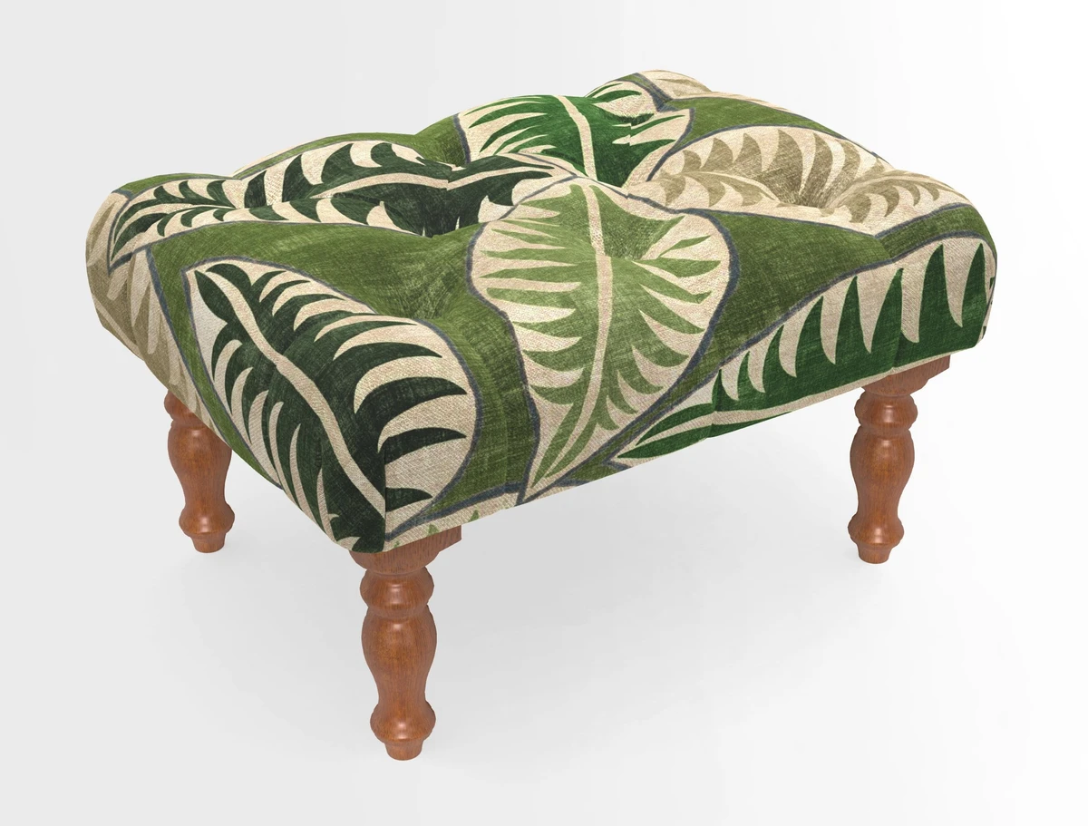 Chelsham Footstool in Two Tone Plain Biscuit