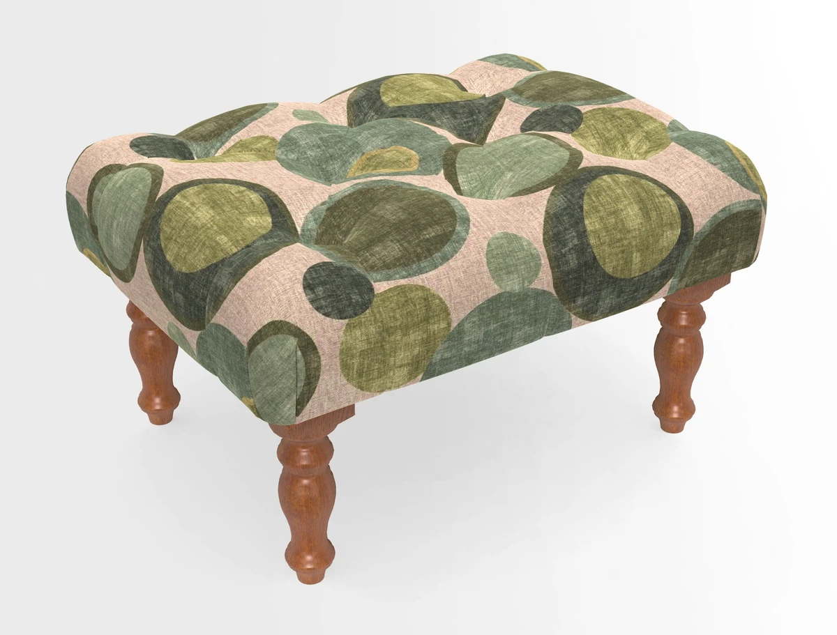 Chelsham Footstool in Two Tone Plain Biscuit