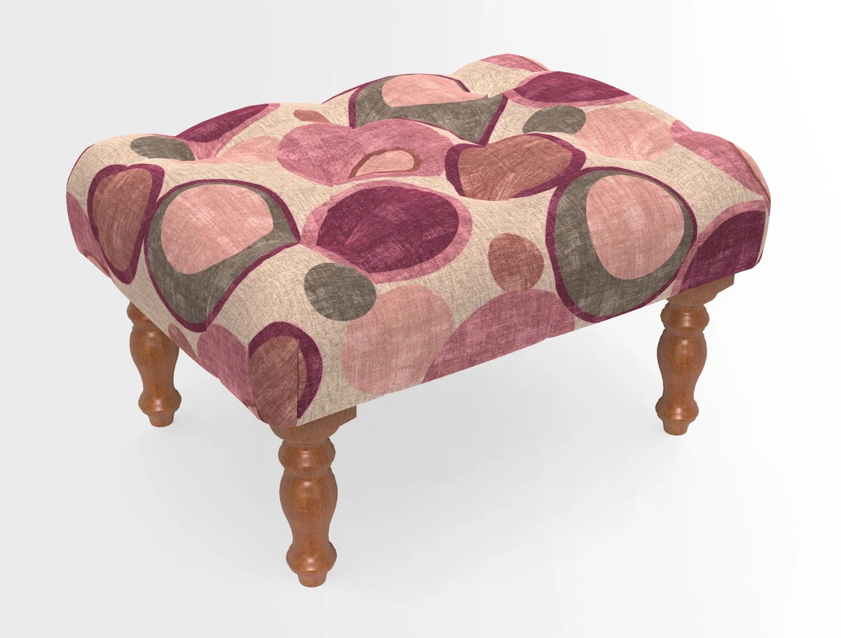 Chelsham Footstool in Two Tone Plain Biscuit