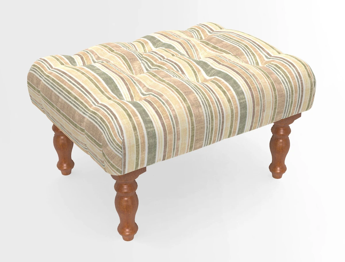 Chelsham Footstool in Two Tone Plain Biscuit