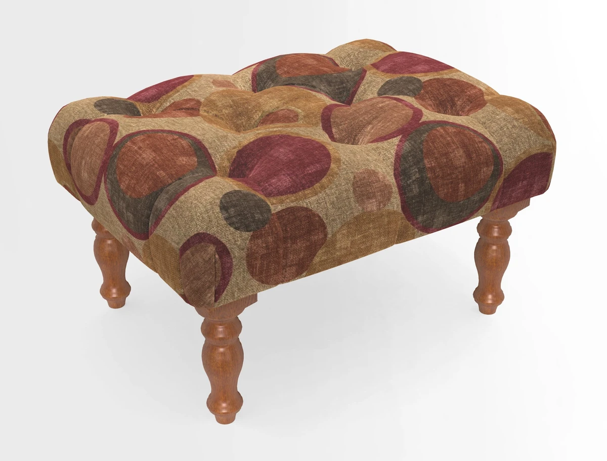 Chelsham Footstool in Two Tone Plain Biscuit