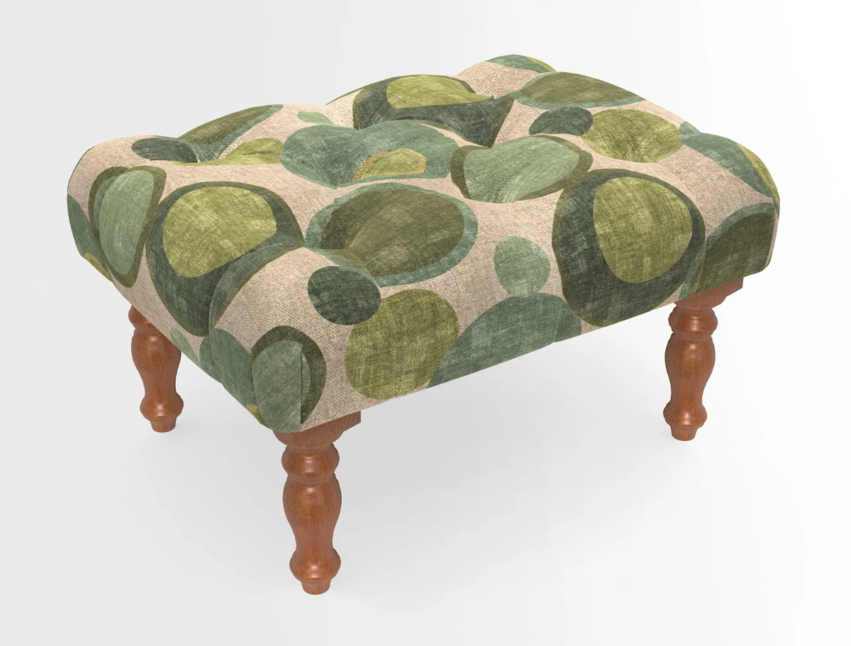 Chelsham Footstool in Two Tone Plain Biscuit