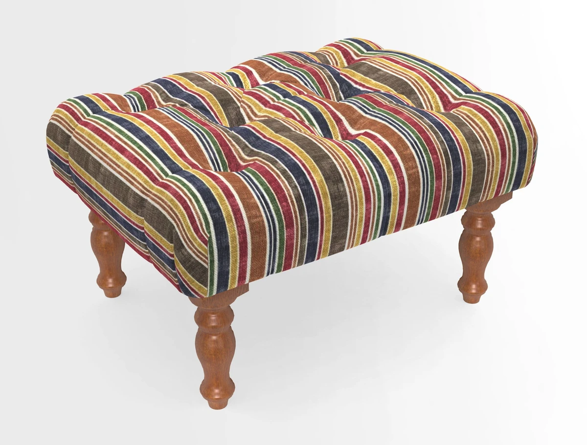 Chelsham Footstool in Two Tone Plain Biscuit