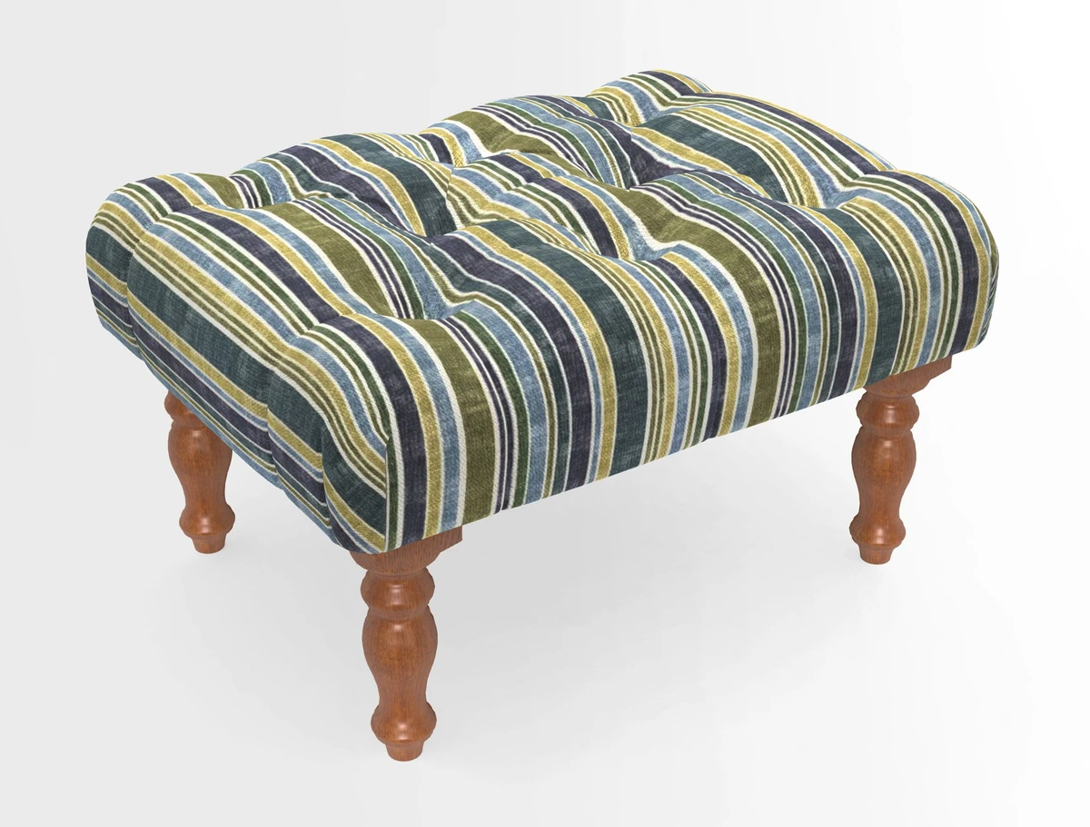Chelsham Footstool in Two Tone Plain Biscuit