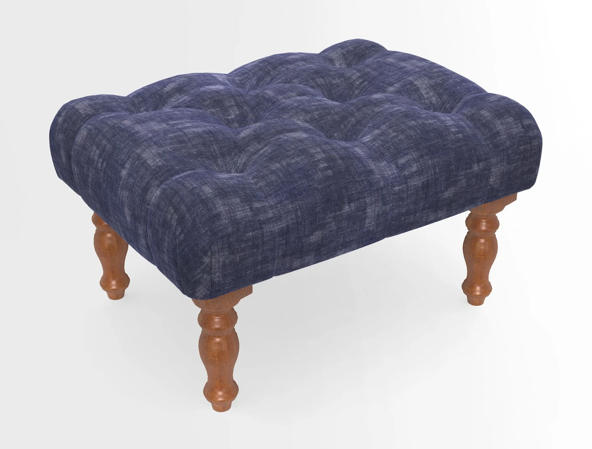 Chelsham Footstool in Two Tone Plain Biscuit