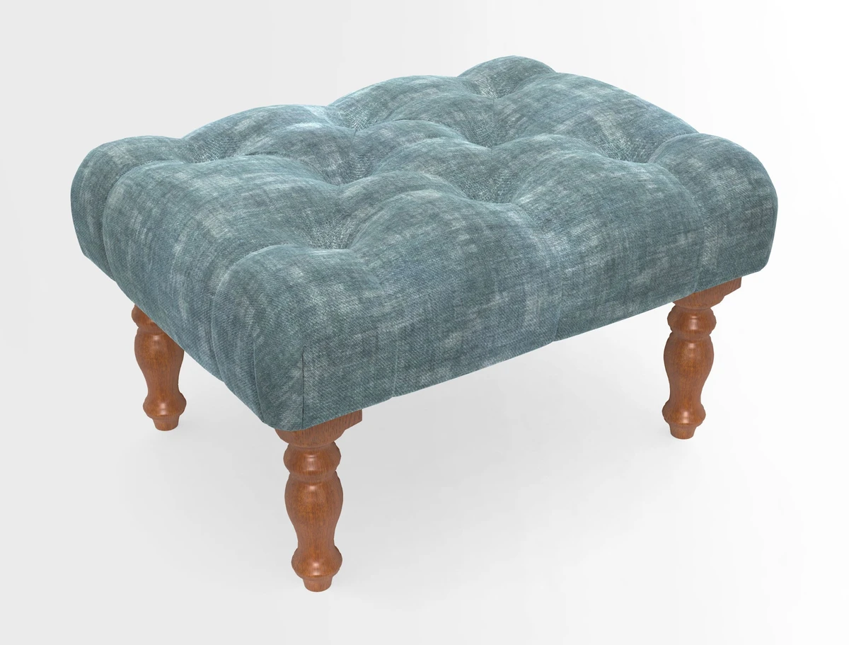Chelsham Footstool in Two Tone Plain Biscuit