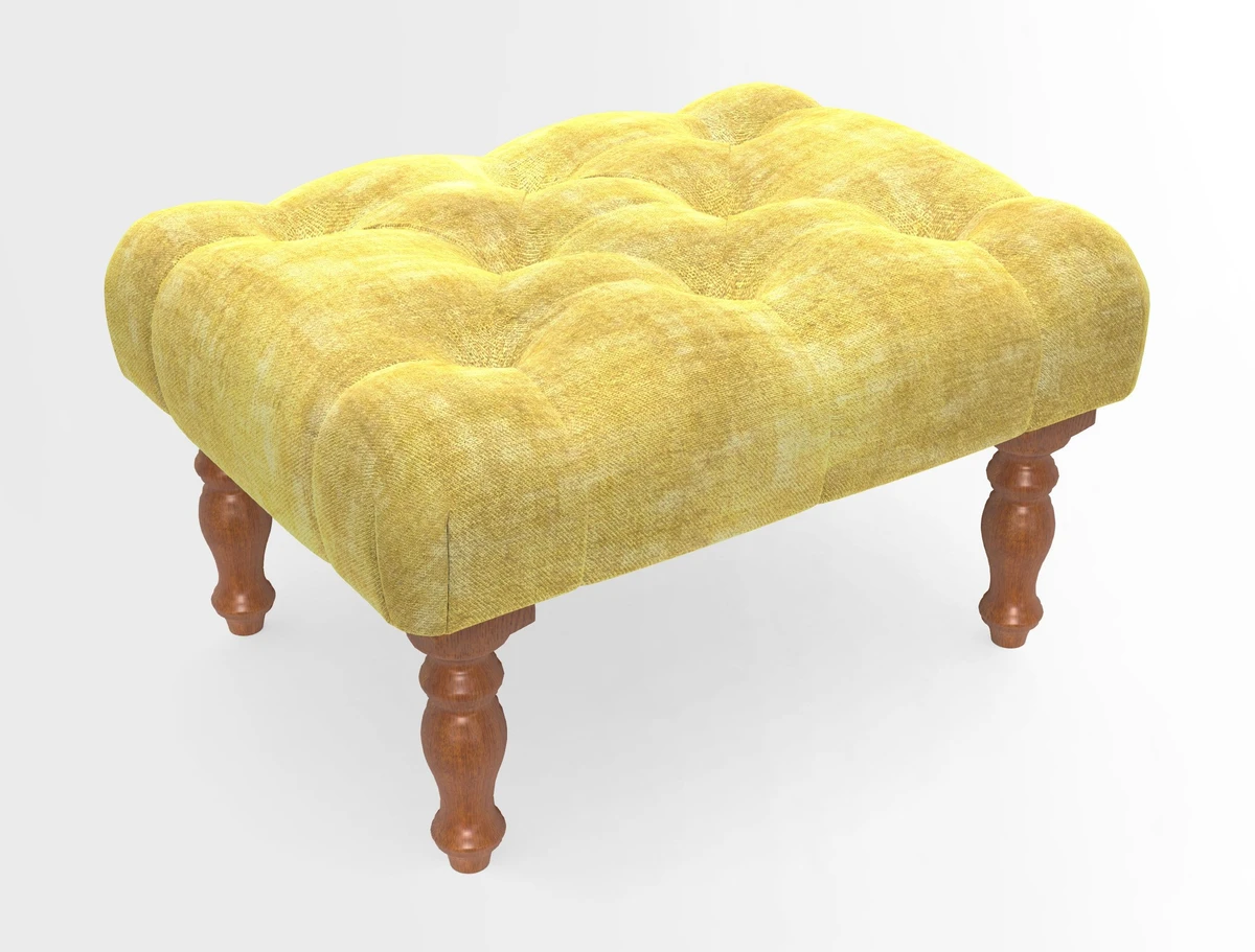 Chelsham Footstool in Two Tone Plain Biscuit
