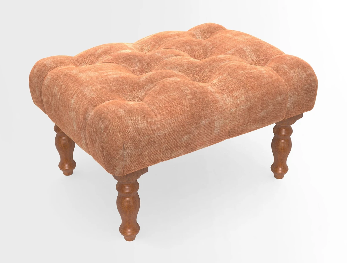 Chelsham Footstool in Two Tone Plain Biscuit