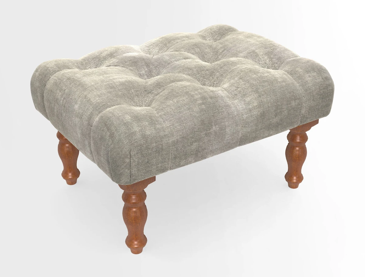 Chelsham Footstool in Two Tone Plain Biscuit