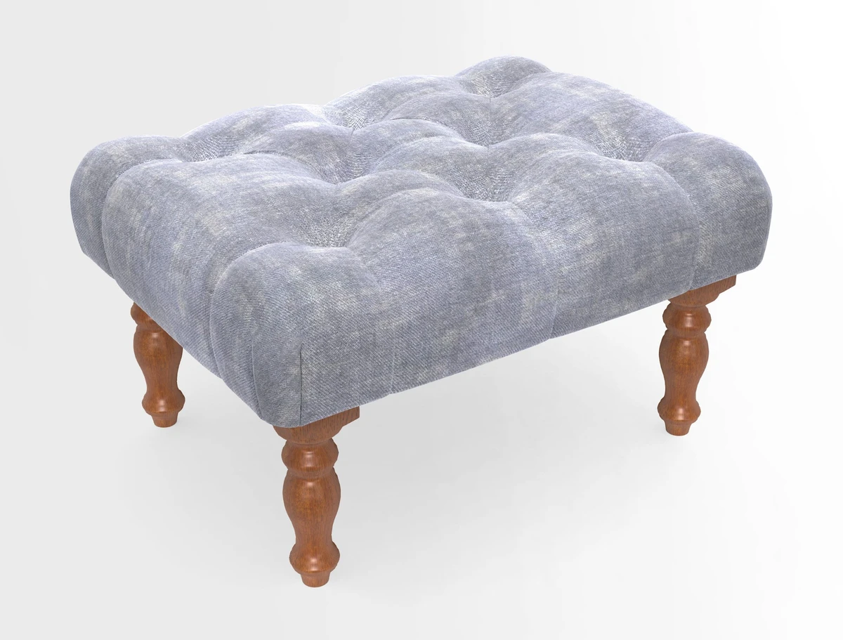 Chelsham Footstool in Two Tone Plain Biscuit