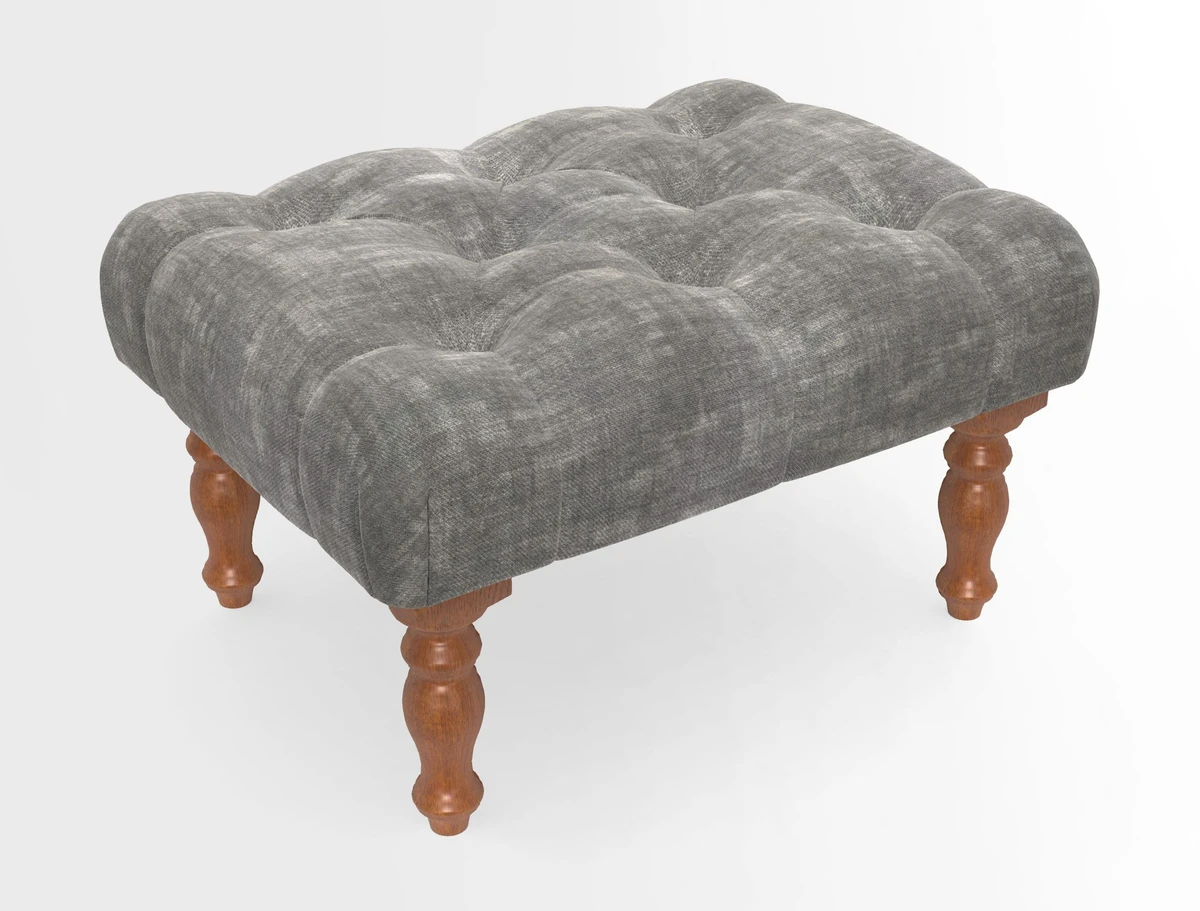 Chelsham Footstool in Two Tone Plain Biscuit