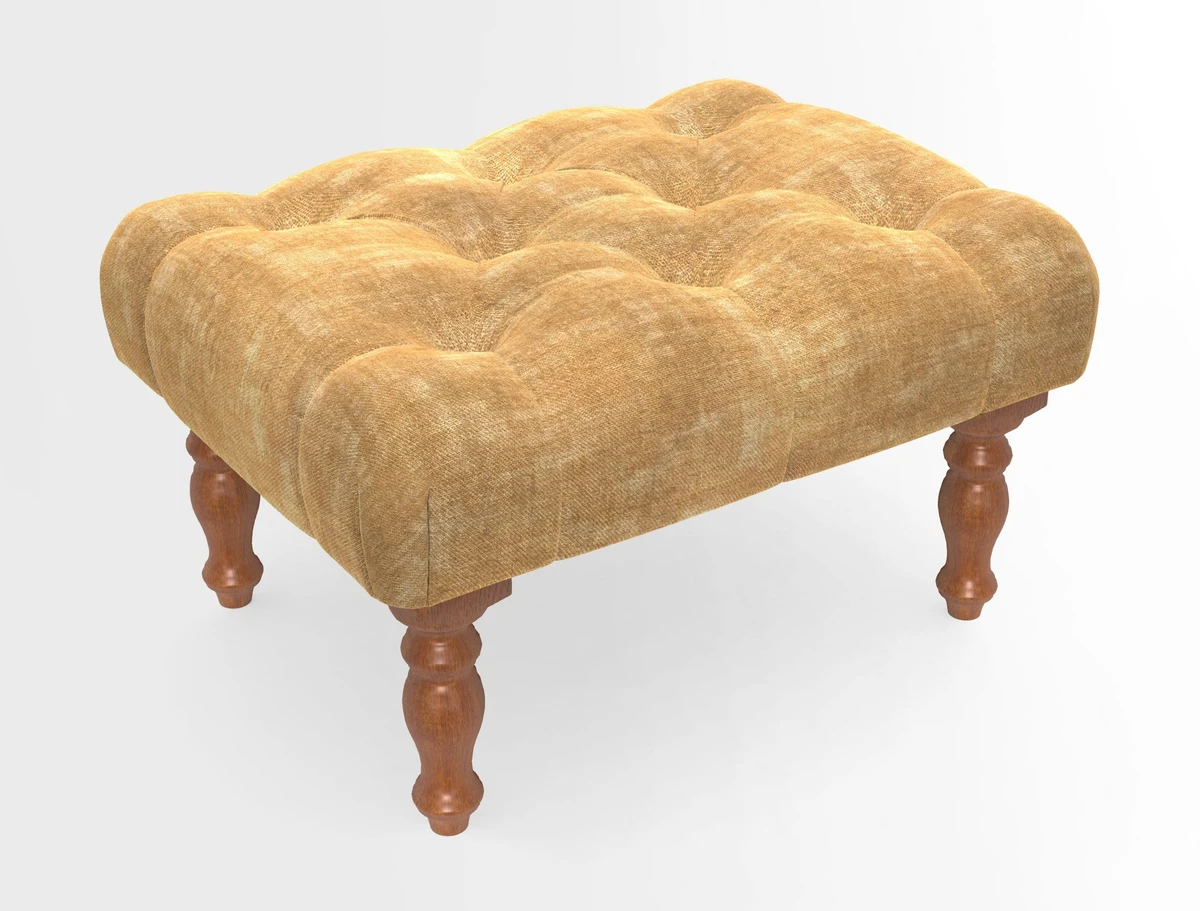 Chelsham Footstool in Two Tone Plain Biscuit