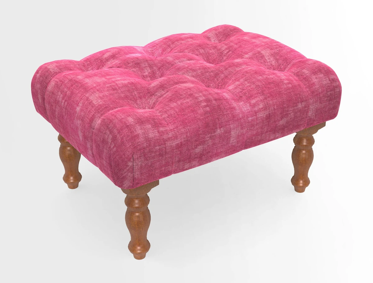 Chelsham Footstool in Two Tone Plain Biscuit