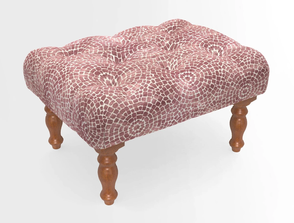 Chelsham Footstool in Two Tone Plain Biscuit