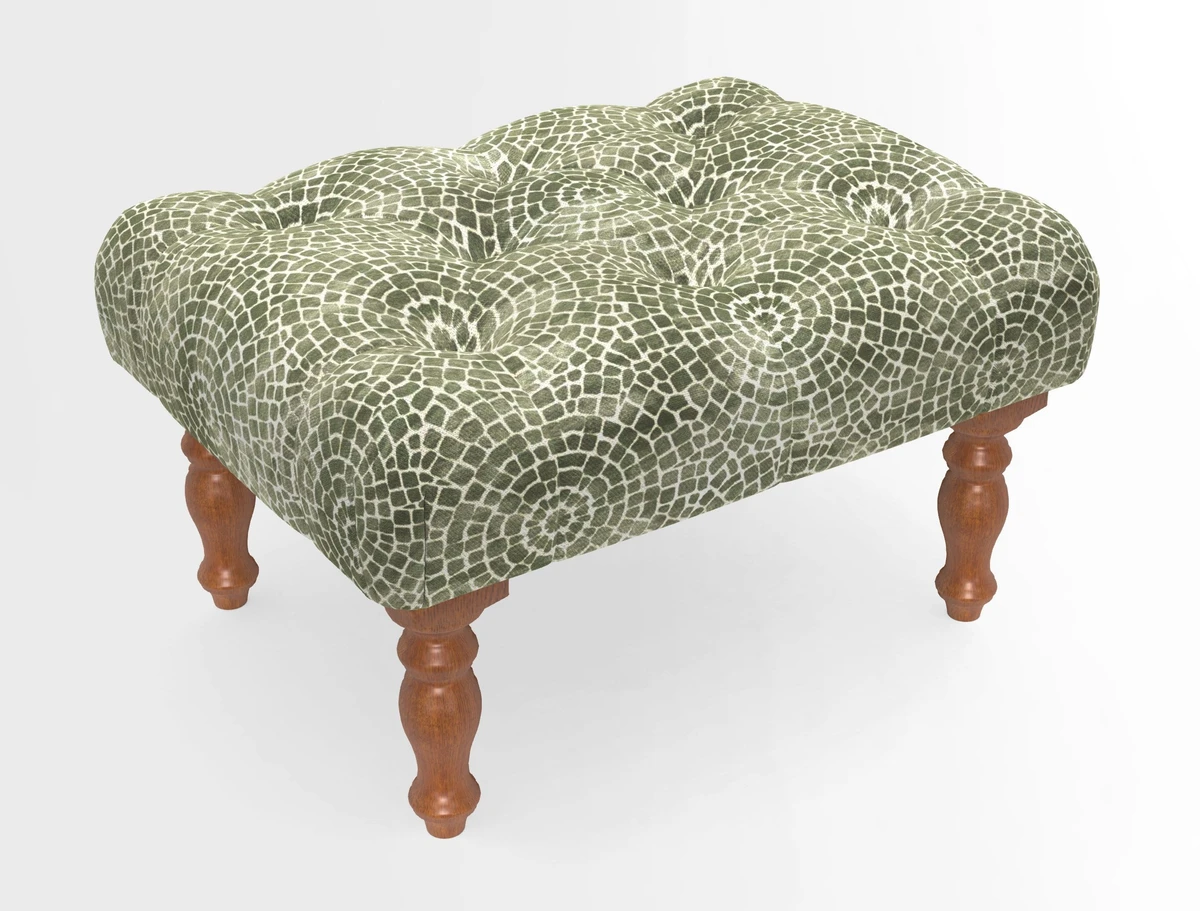 Chelsham Footstool in Two Tone Plain Biscuit