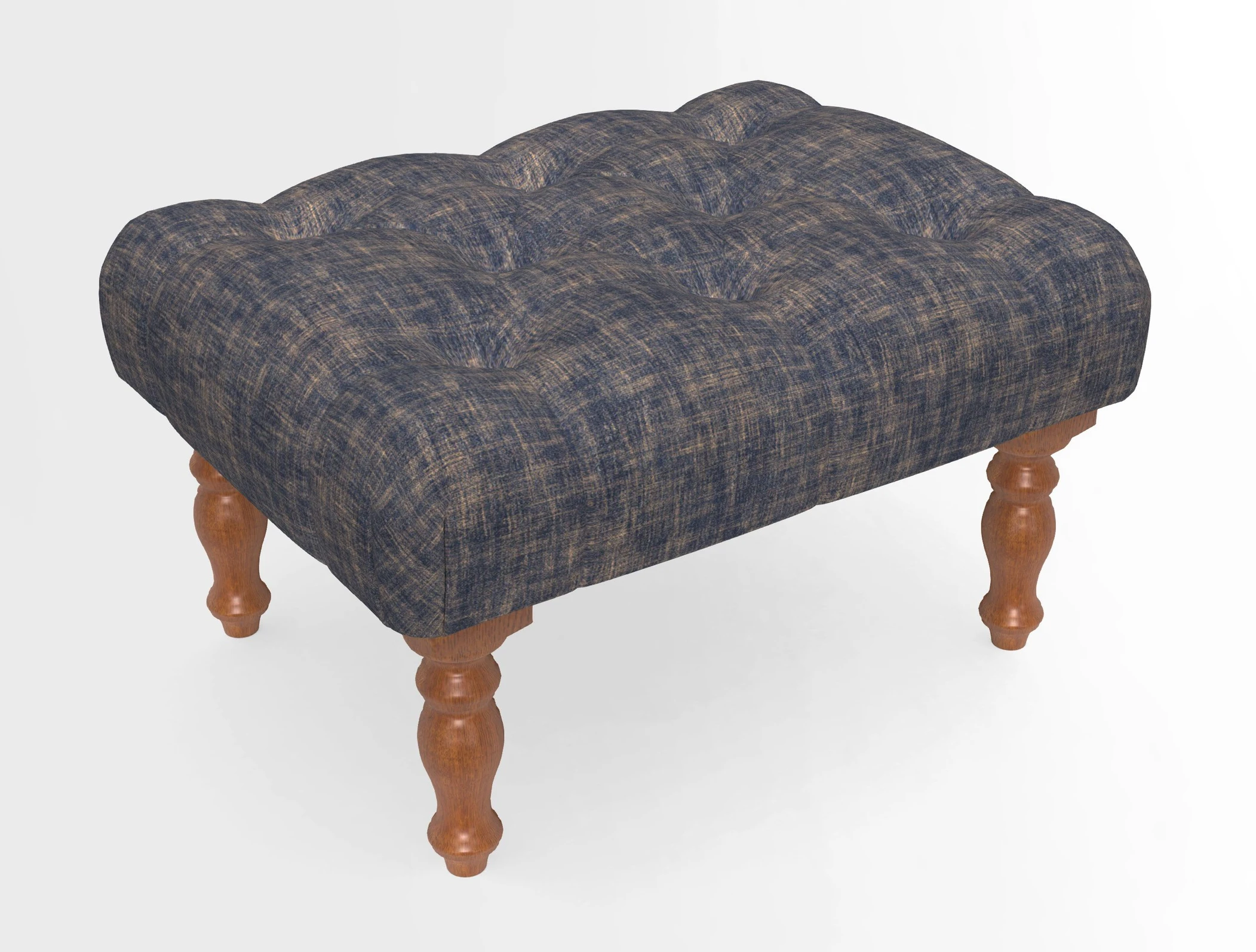 Chelsham Footstool in Two Tone Plain Biscuit
