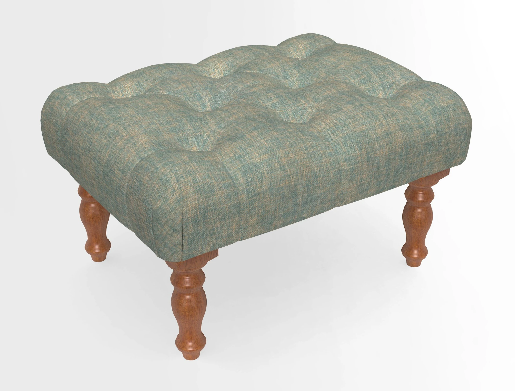 Chelsham Footstool in Two Tone Plain Biscuit