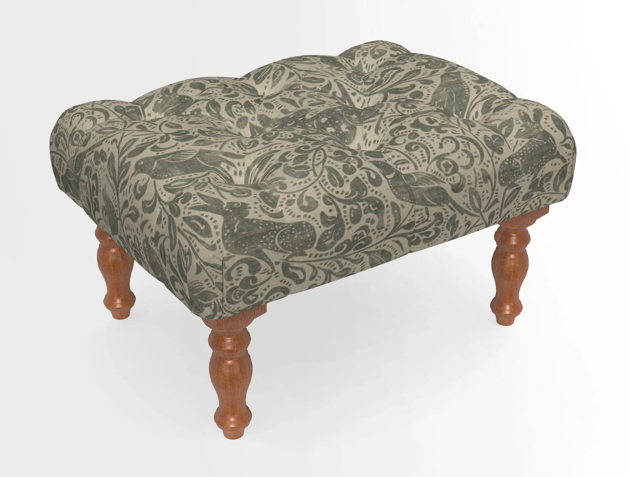 Chelsham Footstool in Two Tone Plain Biscuit
