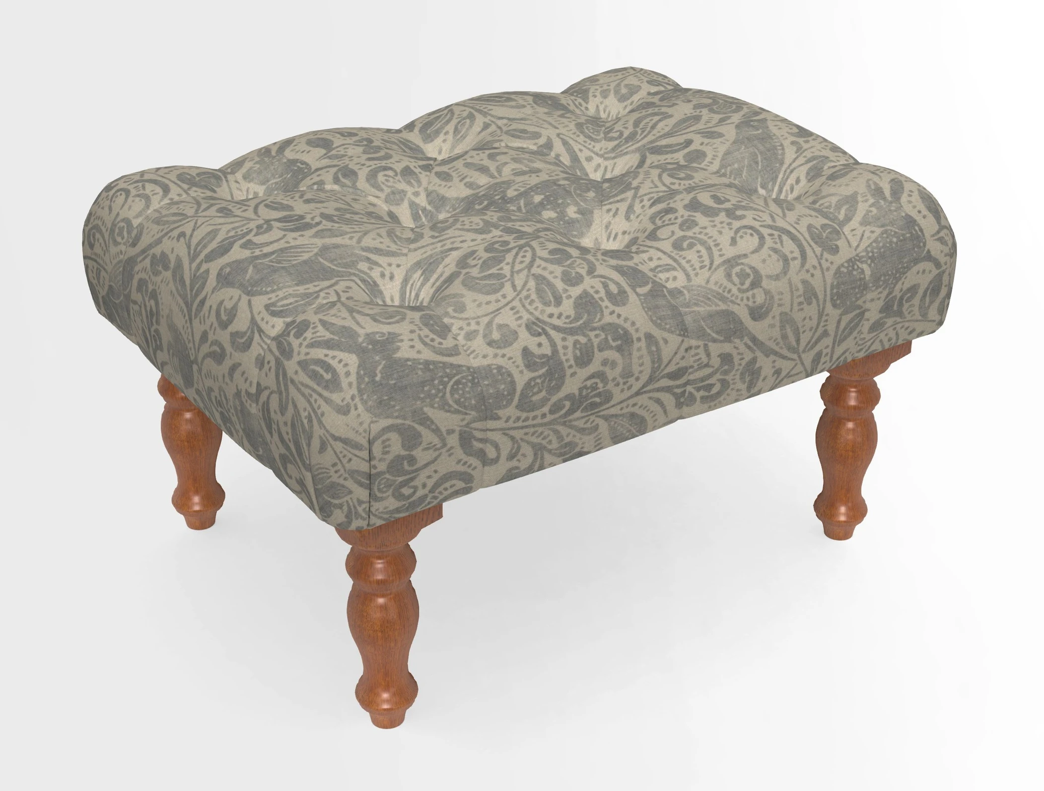 Chelsham Footstool in Two Tone Plain Biscuit