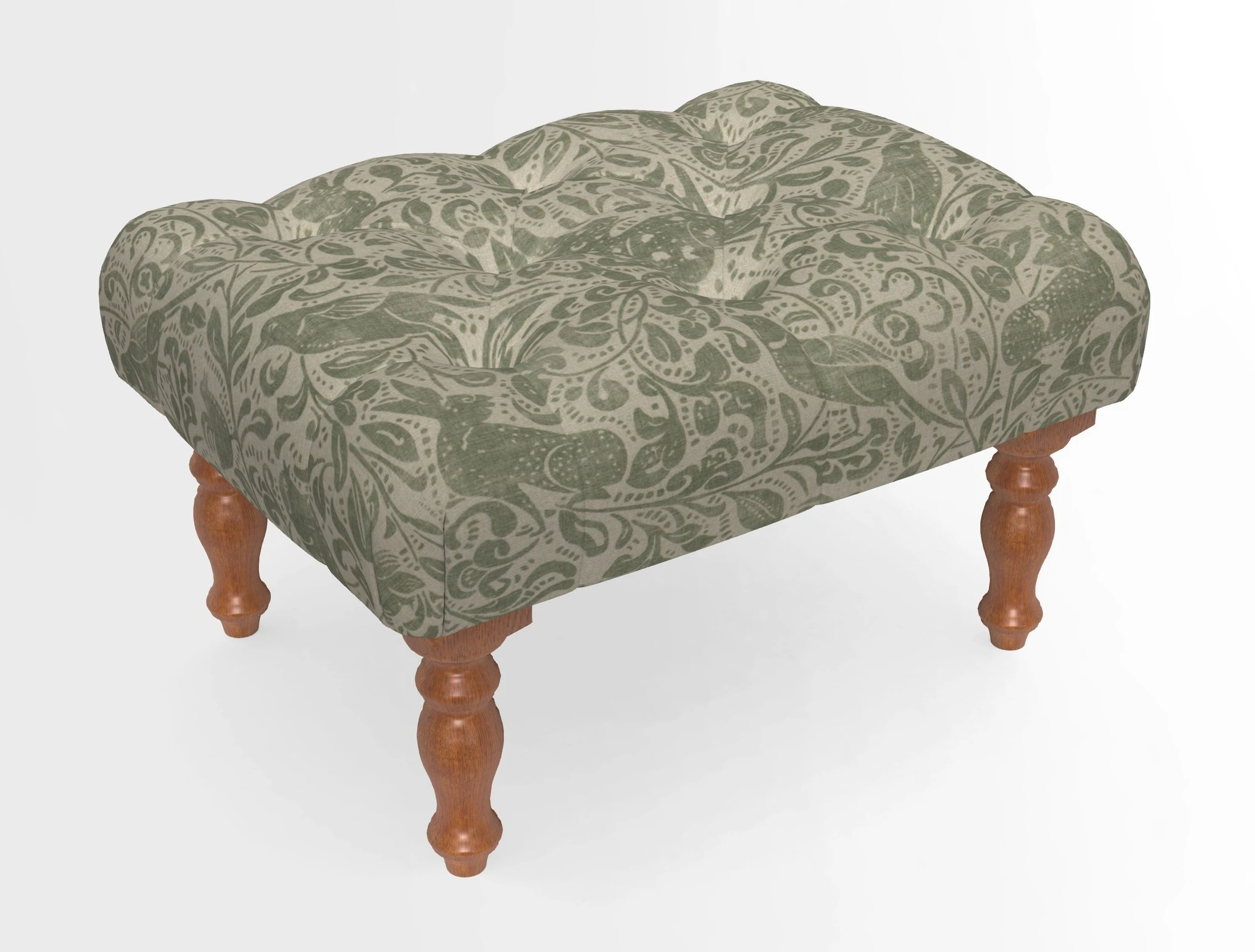 Chelsham Footstool in Two Tone Plain Biscuit