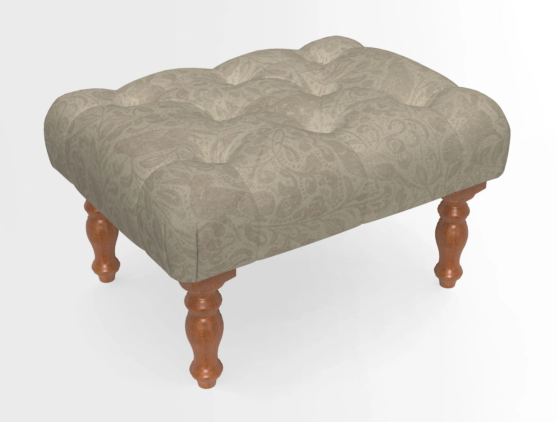 Chelsham Footstool in Two Tone Plain Biscuit