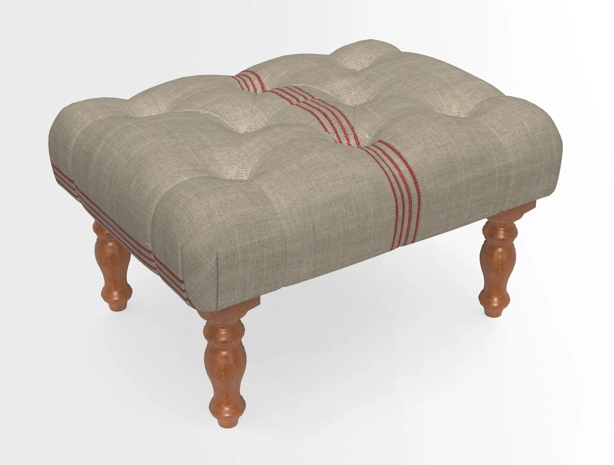 Chelsham Footstool in Two Tone Plain Biscuit
