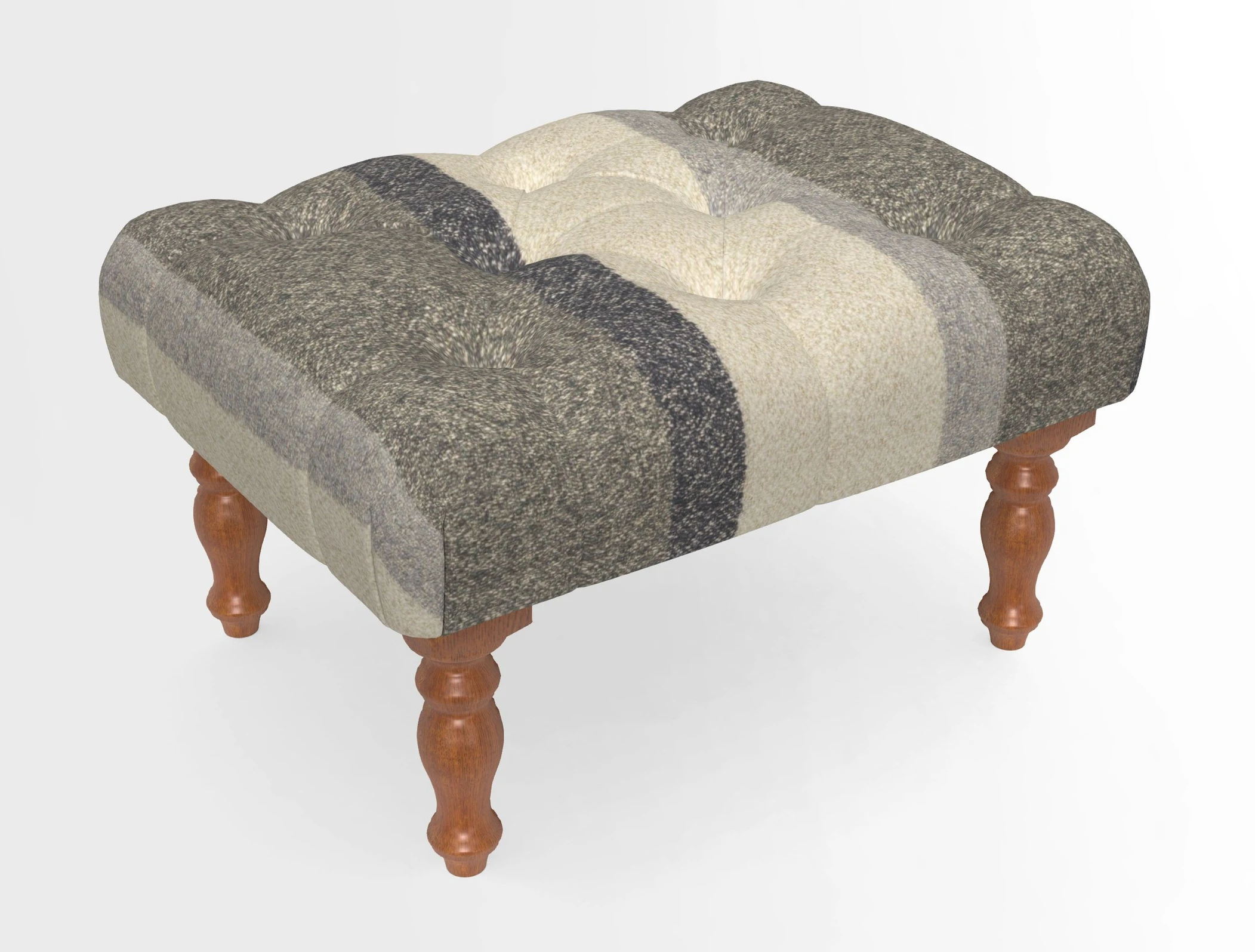Chelsham Footstool in Two Tone Plain Biscuit