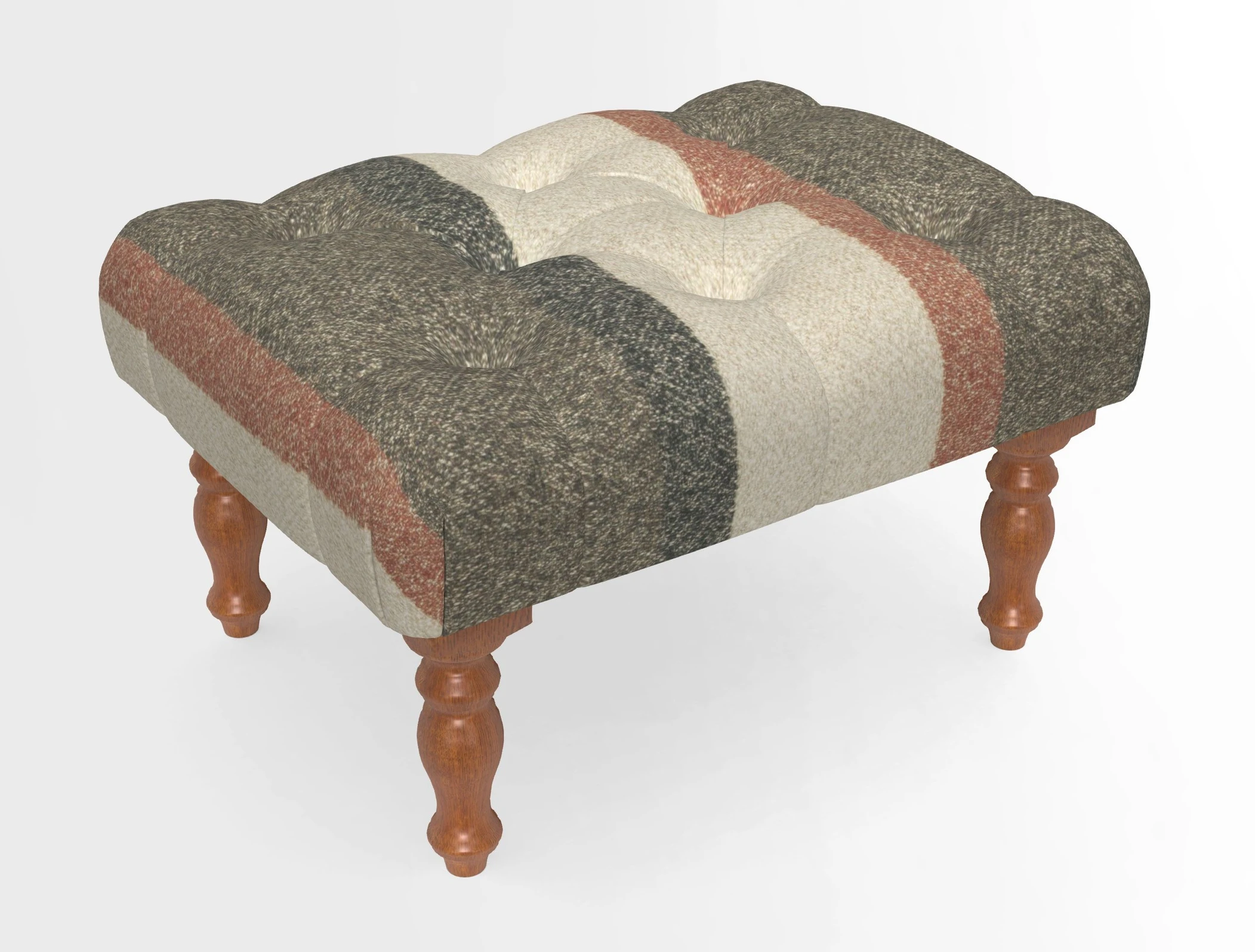 Chelsham Footstool in Two Tone Plain Biscuit