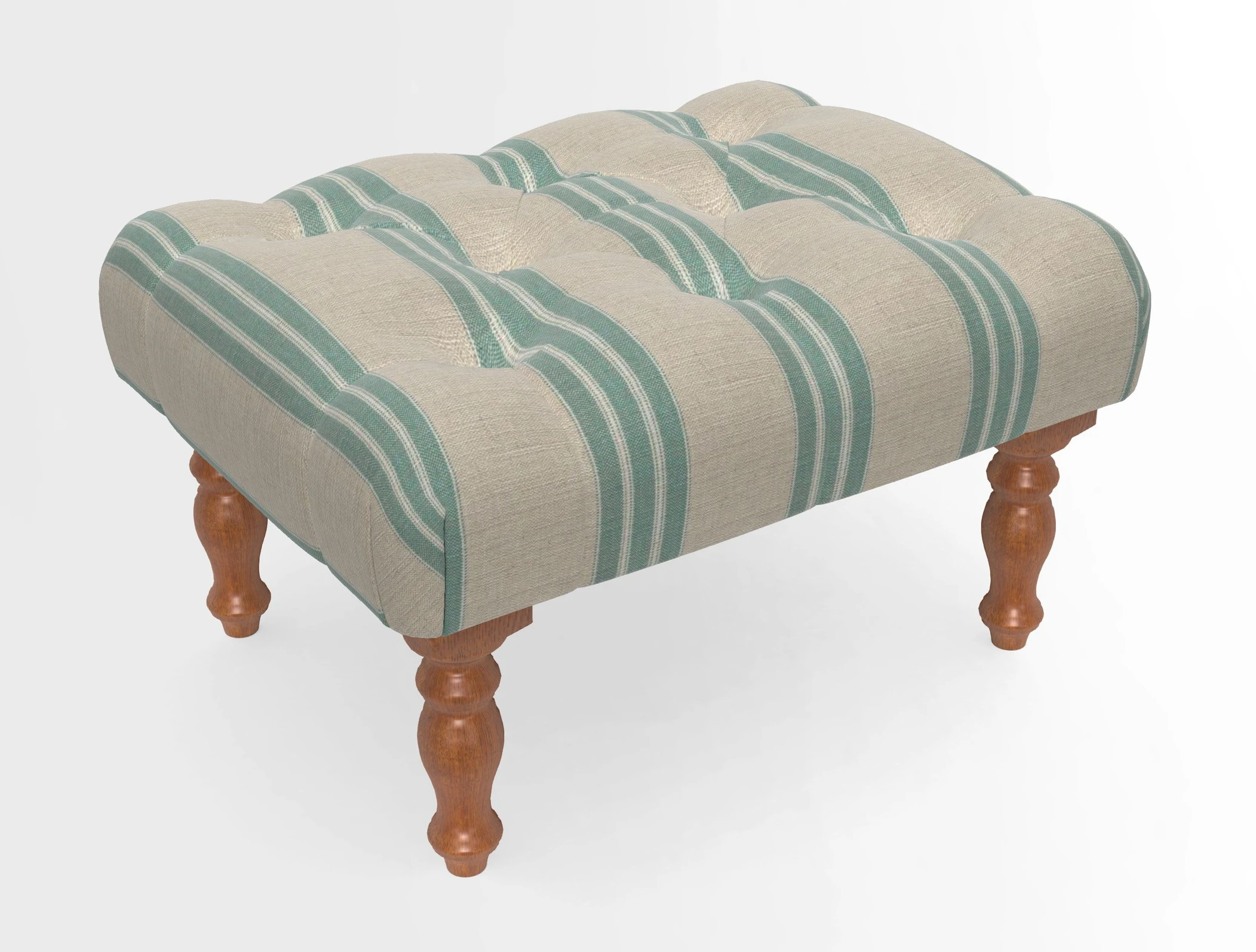 Chelsham Footstool in Two Tone Plain Biscuit