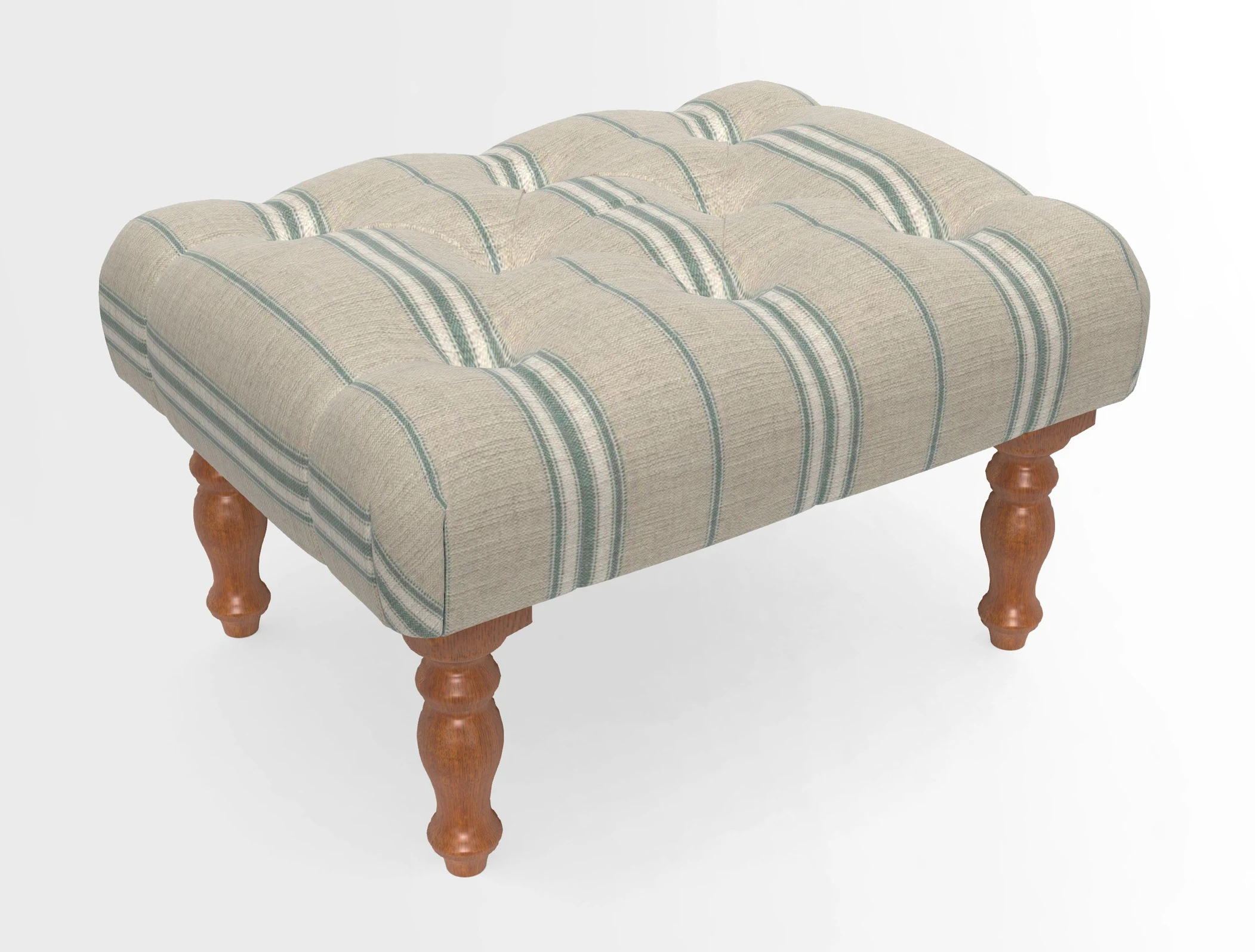 Chelsham Footstool in Two Tone Plain Biscuit