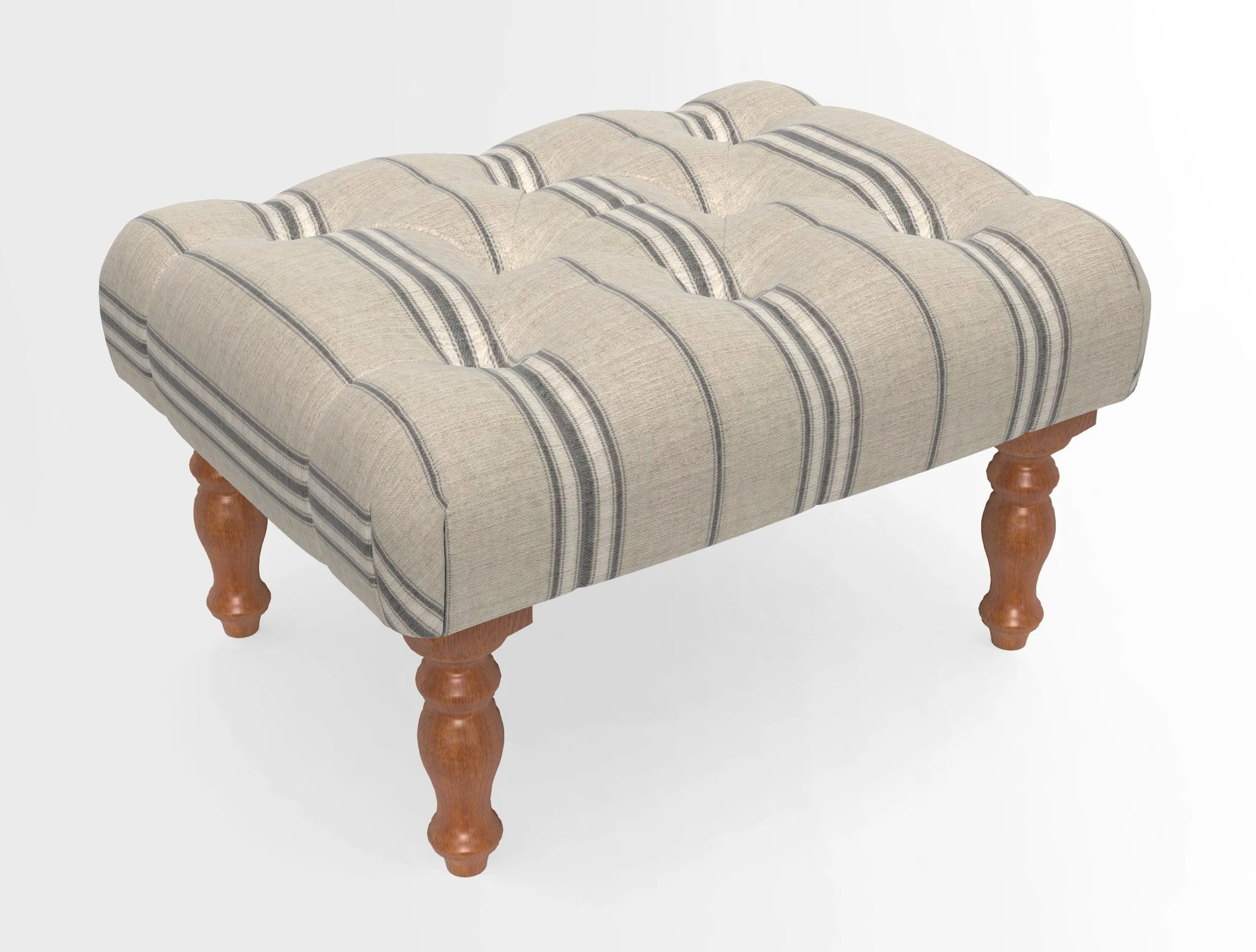 Chelsham Footstool in Two Tone Plain Biscuit