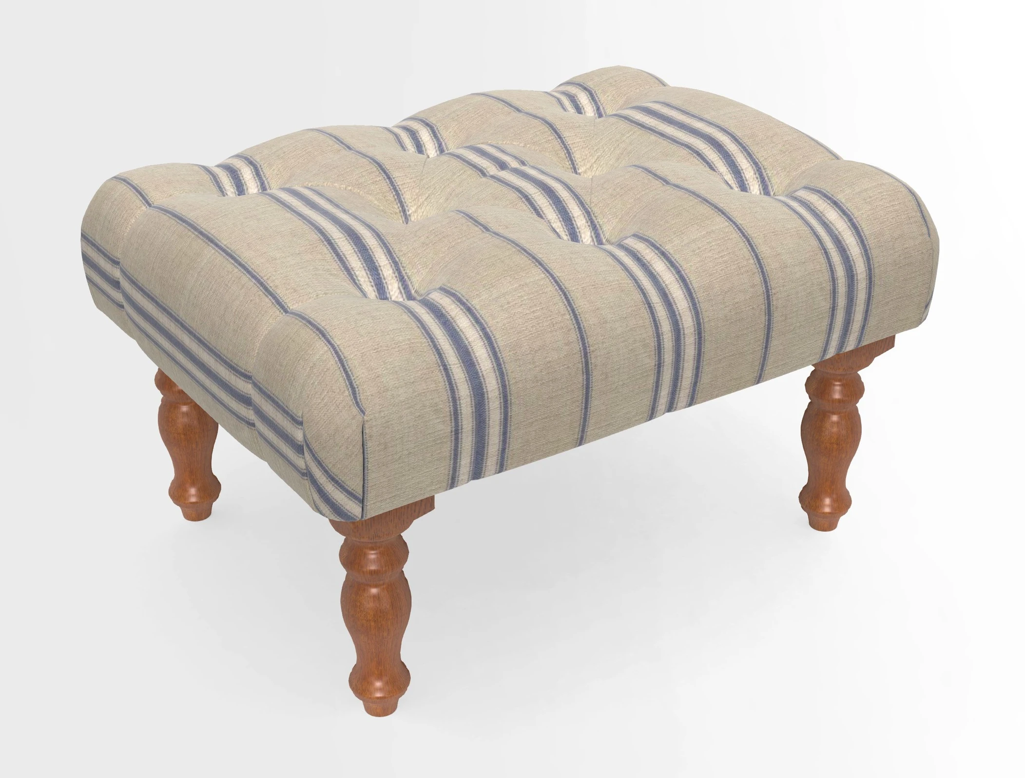 Chelsham Footstool in Two Tone Plain Biscuit
