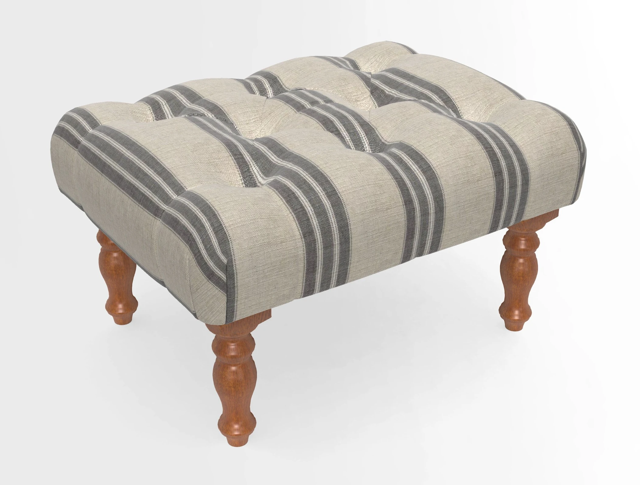 Chelsham Footstool in Two Tone Plain Biscuit