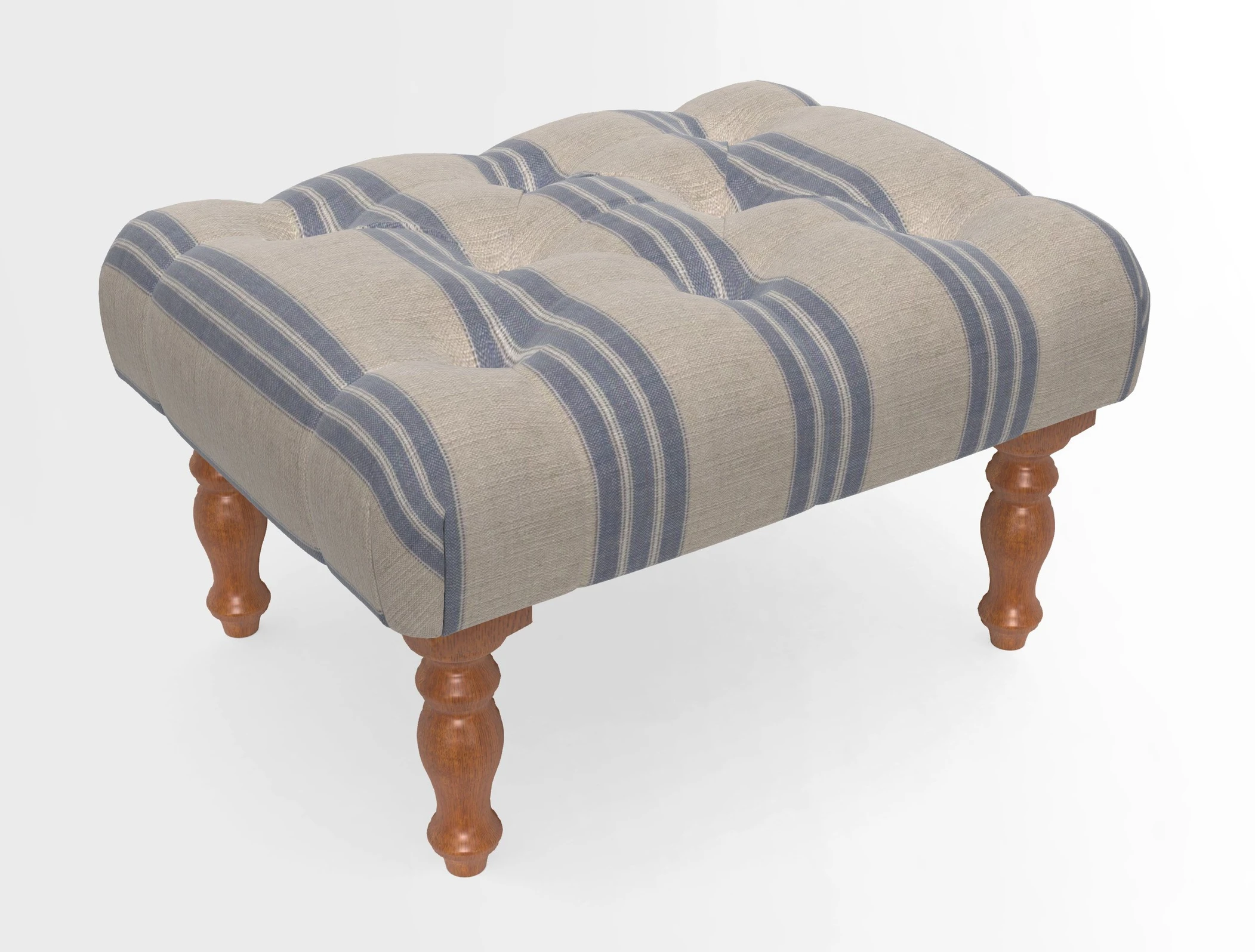Chelsham Footstool in Two Tone Plain Biscuit
