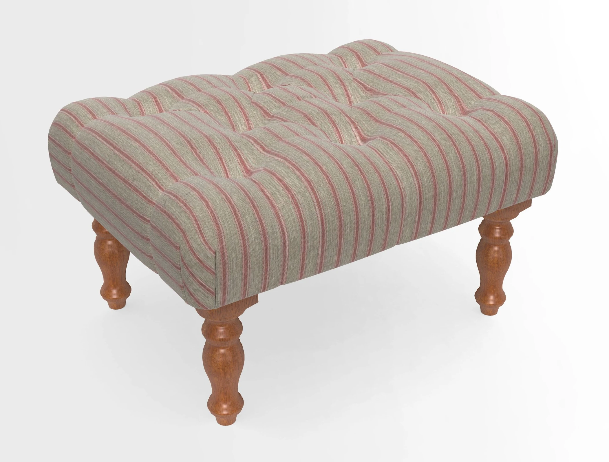 Chelsham Footstool in Two Tone Plain Biscuit