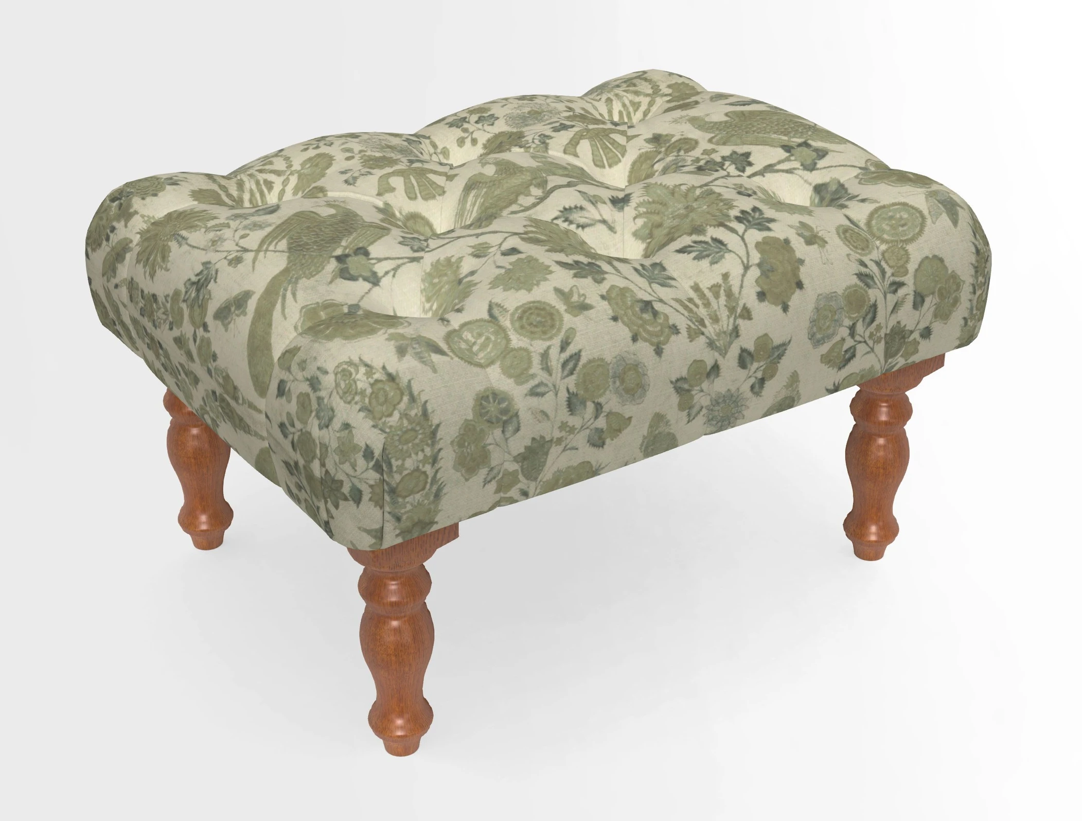 Chelsham Footstool in Two Tone Plain Biscuit