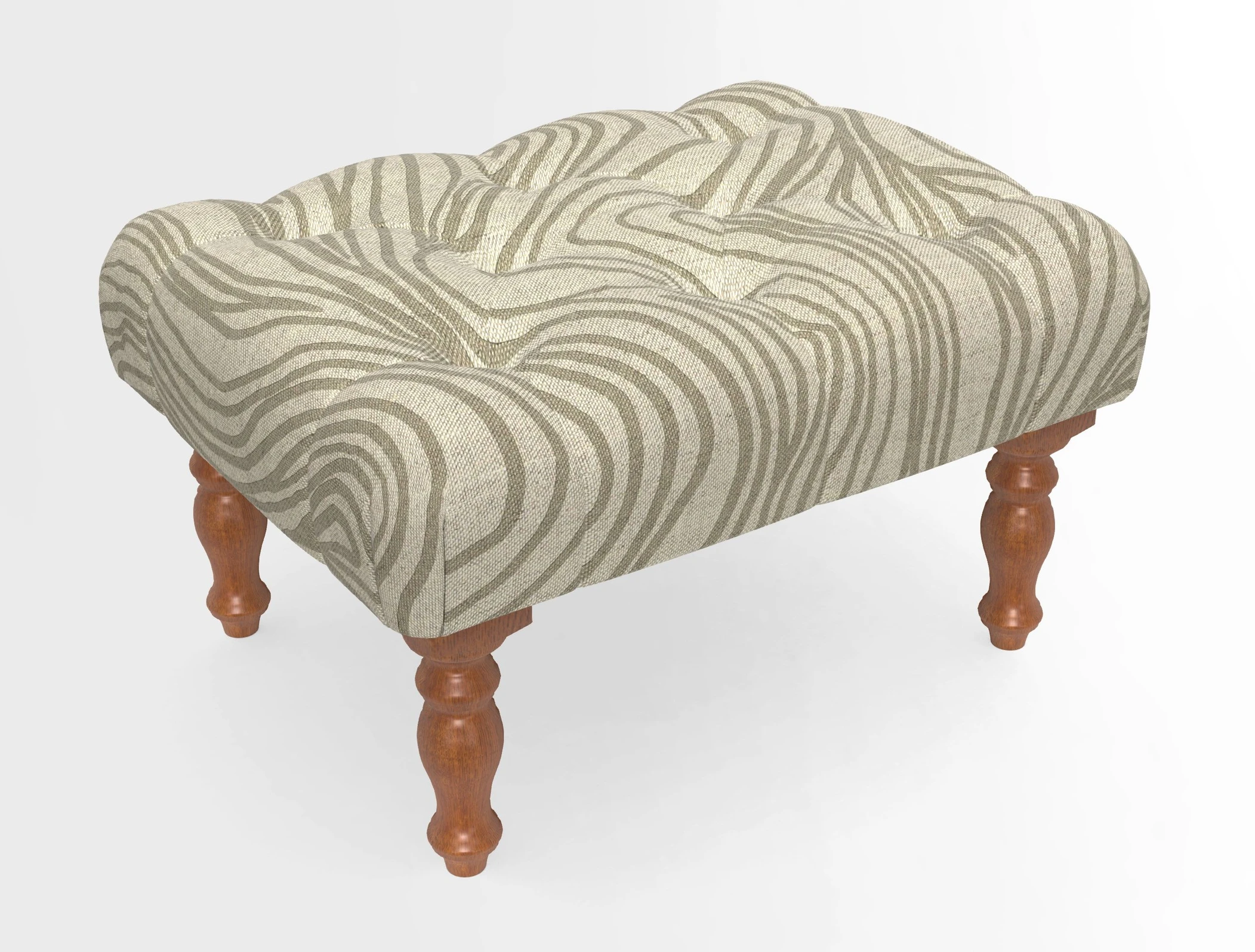 Chelsham Footstool in Two Tone Plain Biscuit