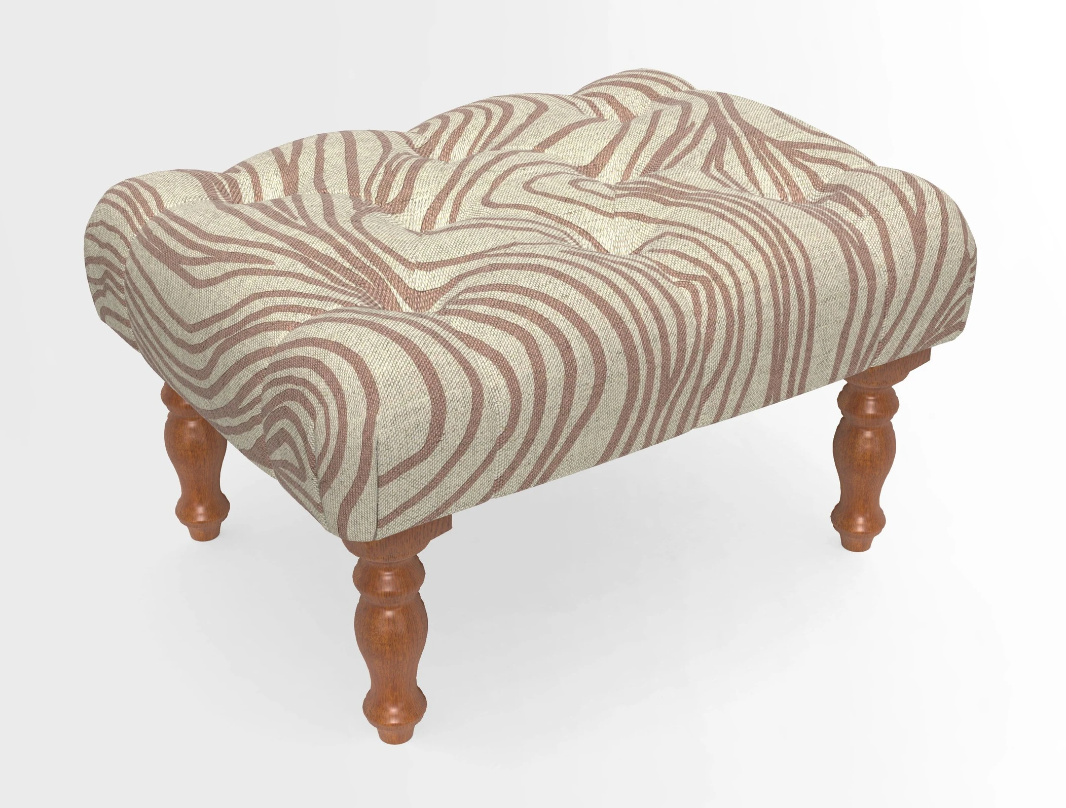 Chelsham Footstool in Two Tone Plain Biscuit