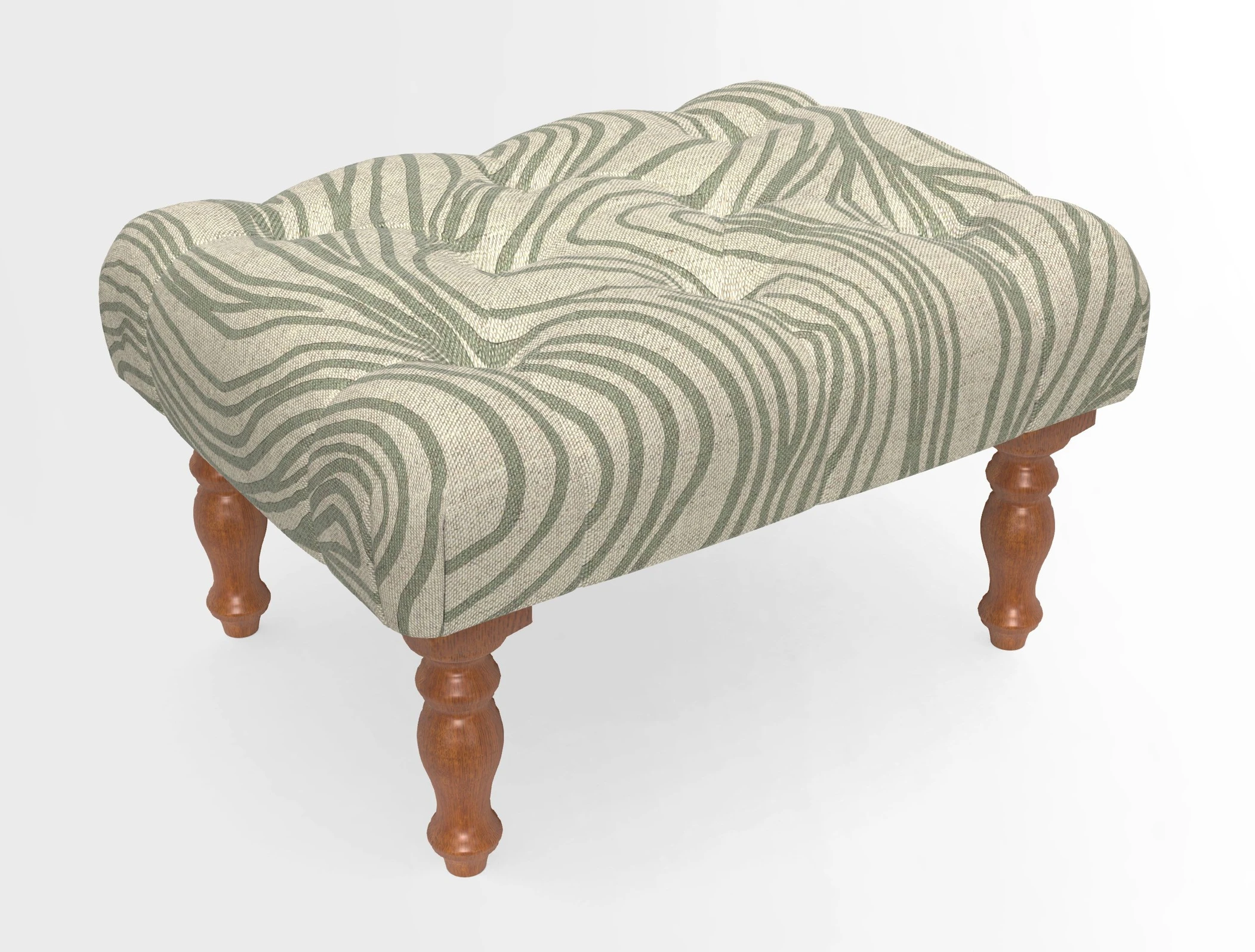 Chelsham Footstool in Two Tone Plain Biscuit