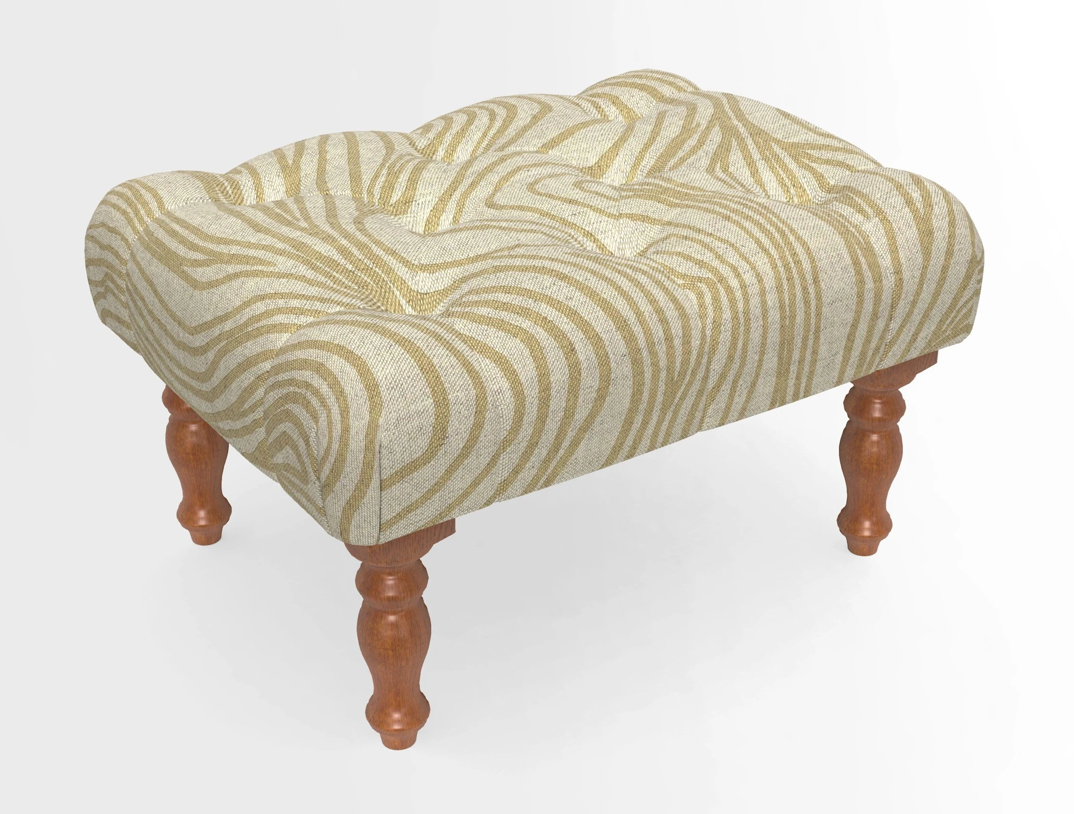 Chelsham Footstool in Two Tone Plain Biscuit