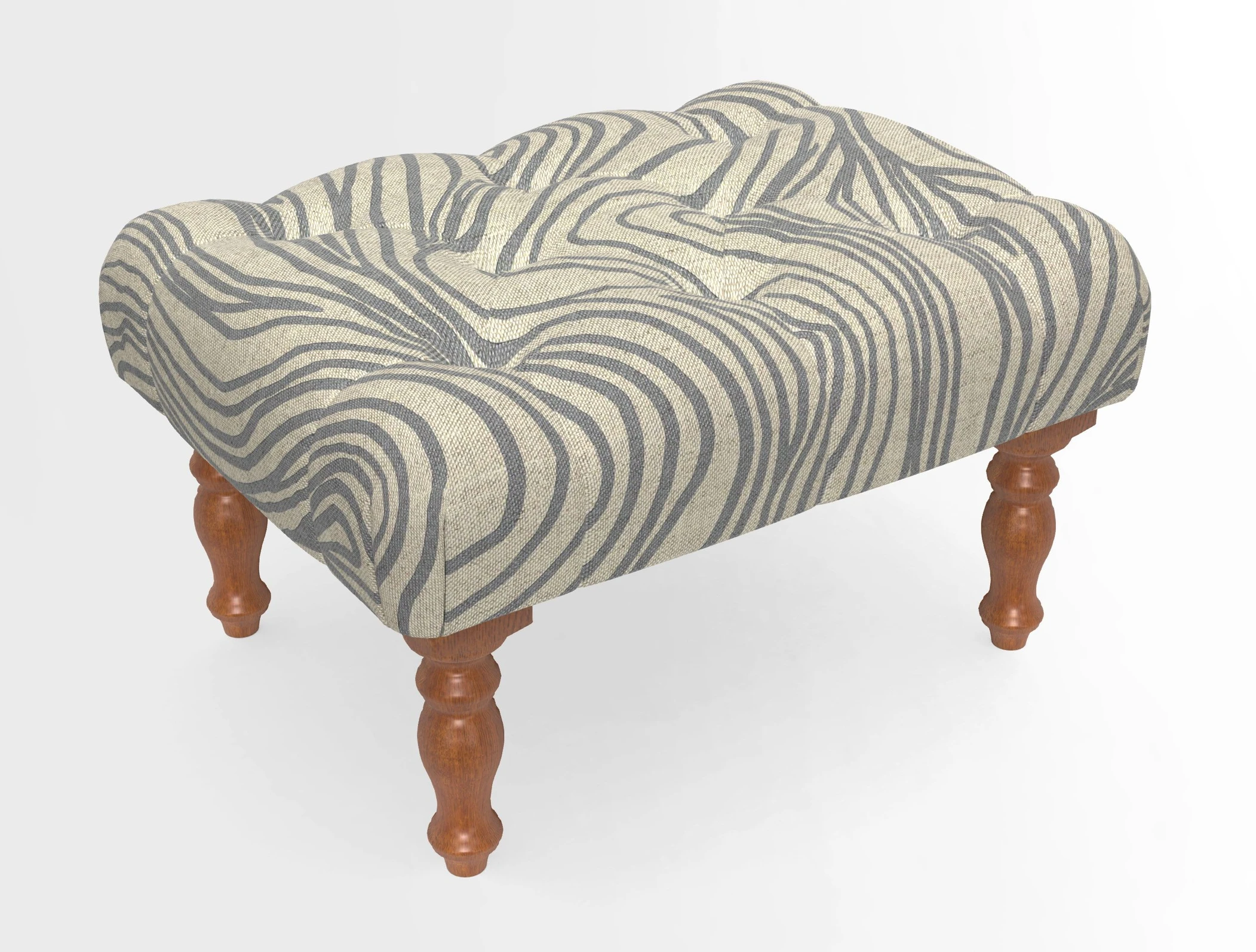 Chelsham Footstool in Two Tone Plain Biscuit