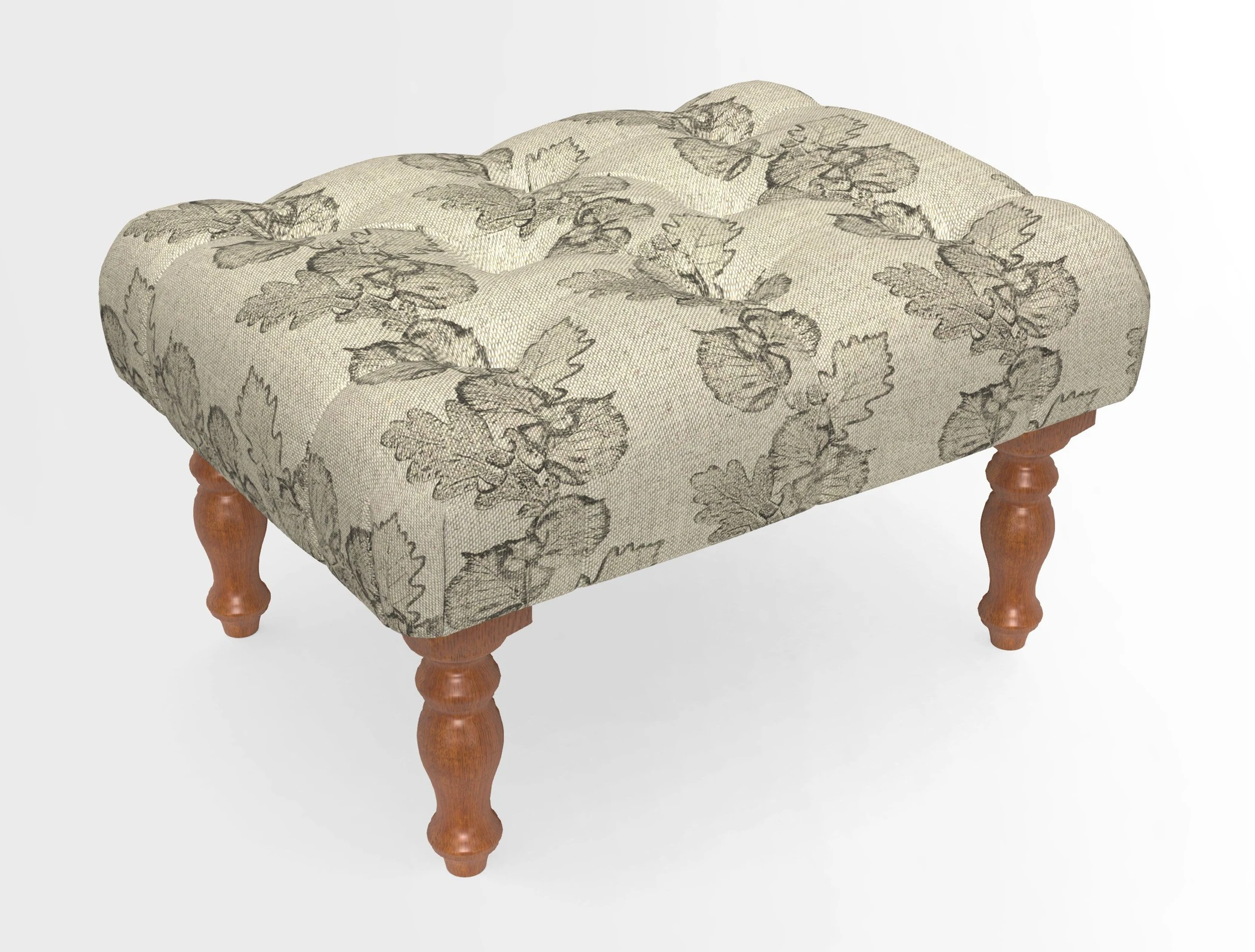 Chelsham Footstool in Two Tone Plain Biscuit