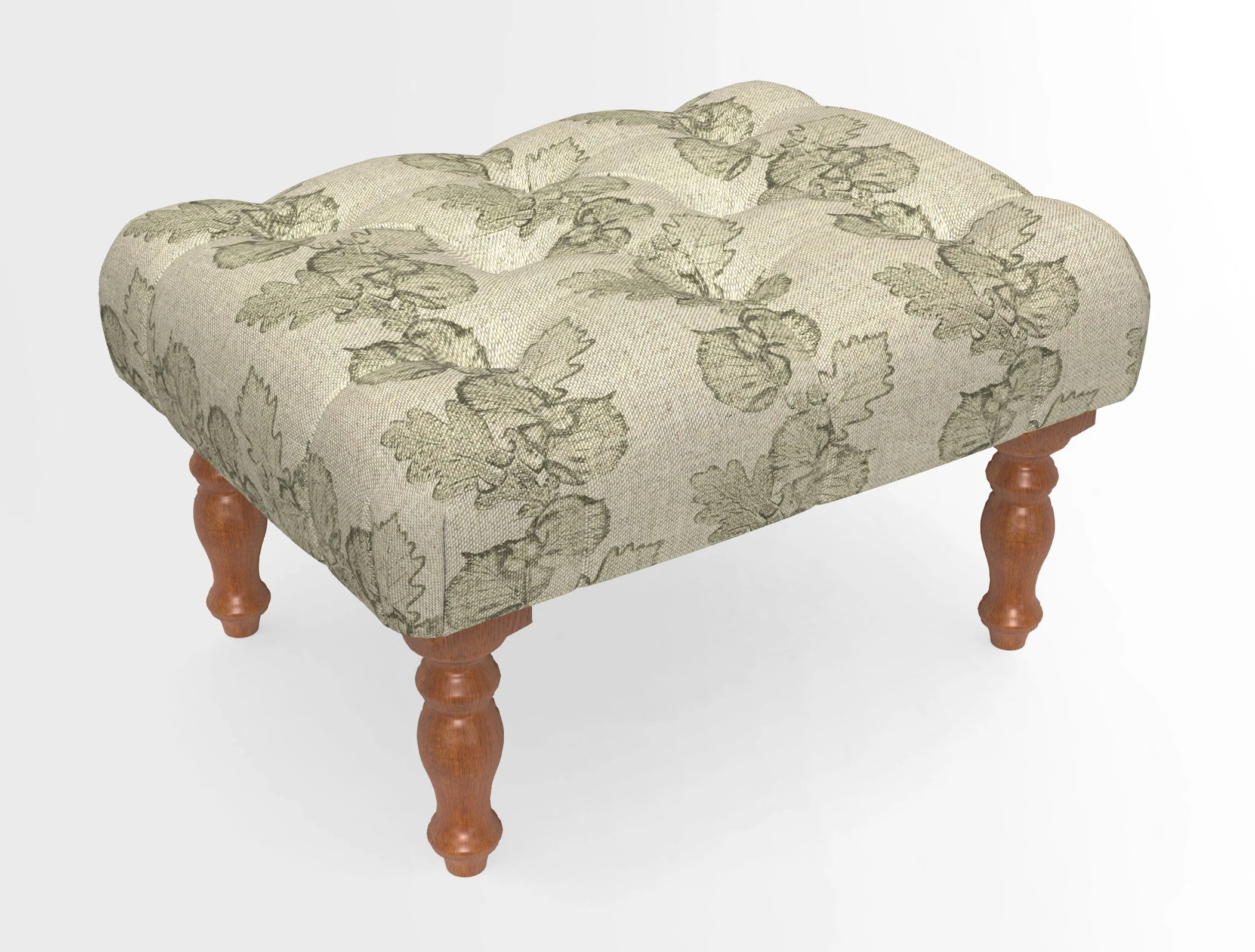 Chelsham Footstool in Two Tone Plain Biscuit