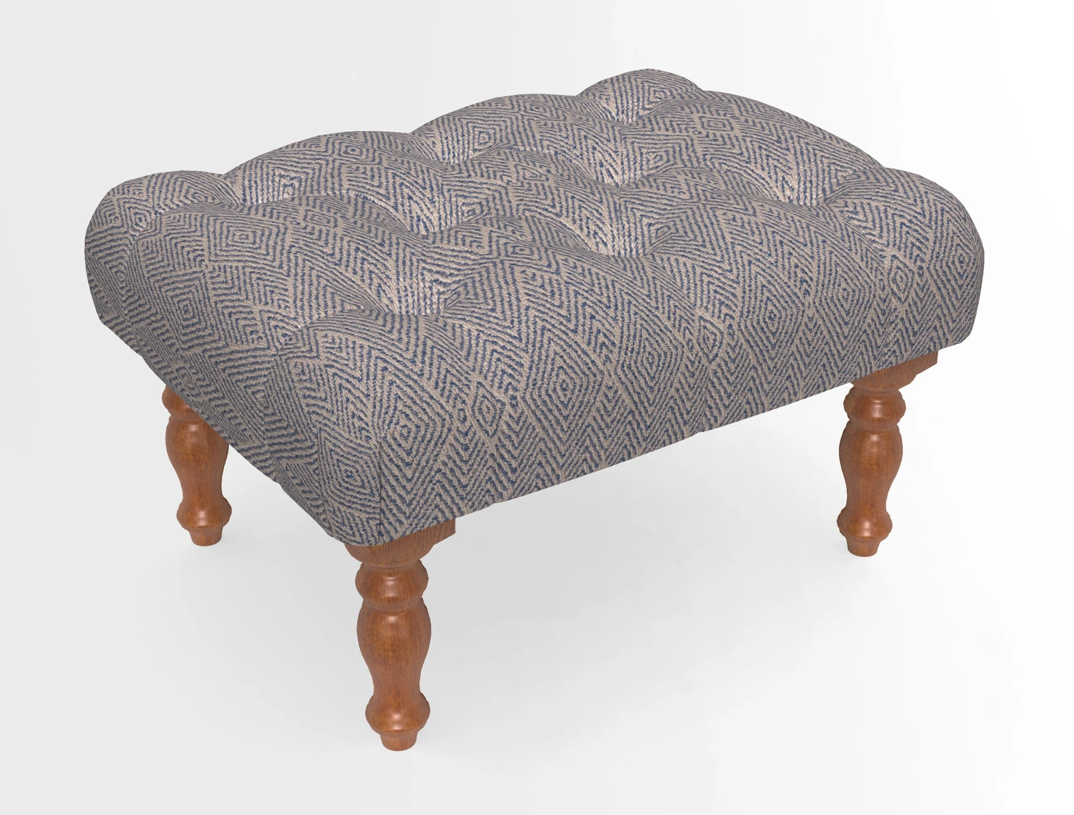 Chelsham Footstool in Two Tone Plain Biscuit