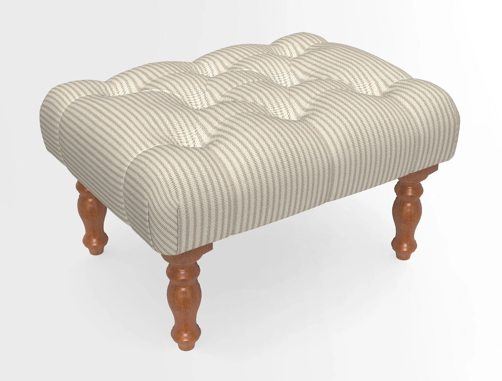 Chelsham Footstool in Two Tone Plain Biscuit