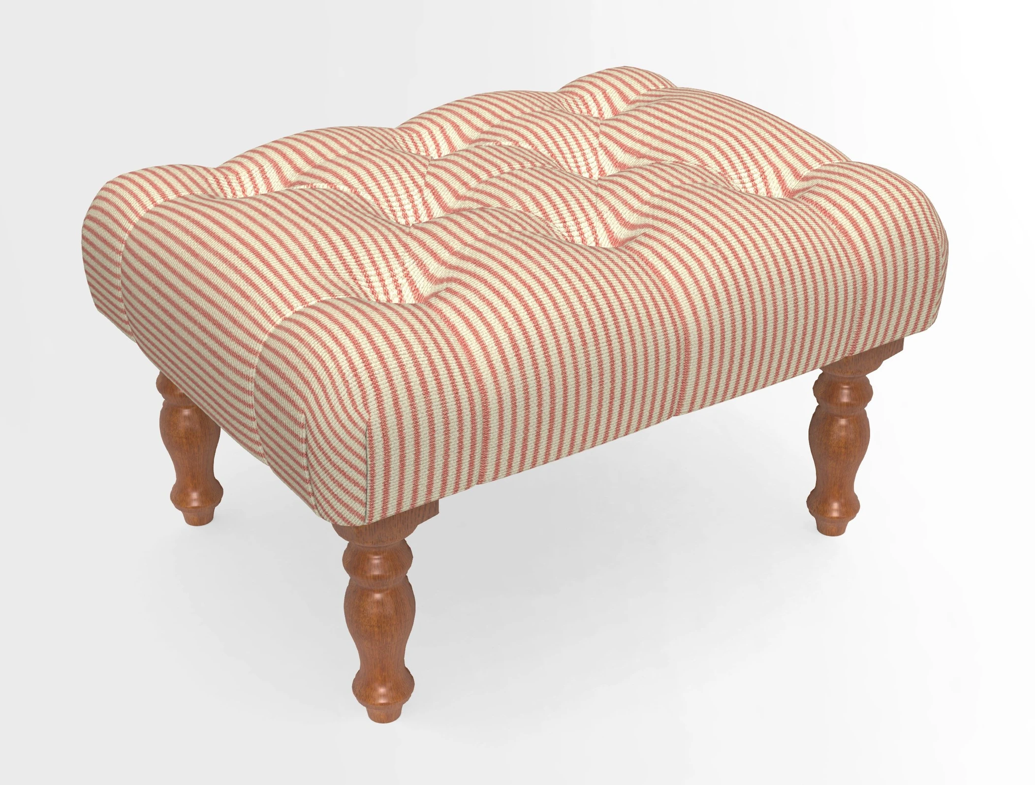 Chelsham Footstool in Two Tone Plain Biscuit