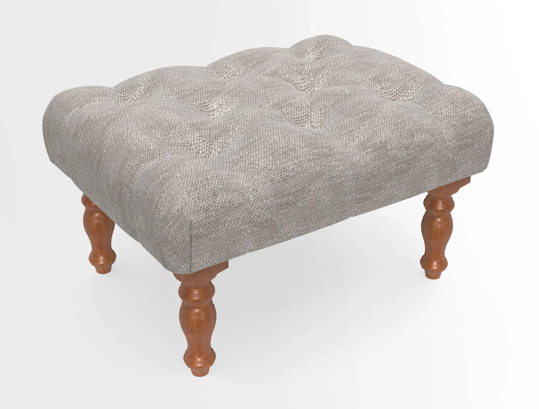 Chelsham Footstool in Two Tone Plain Biscuit