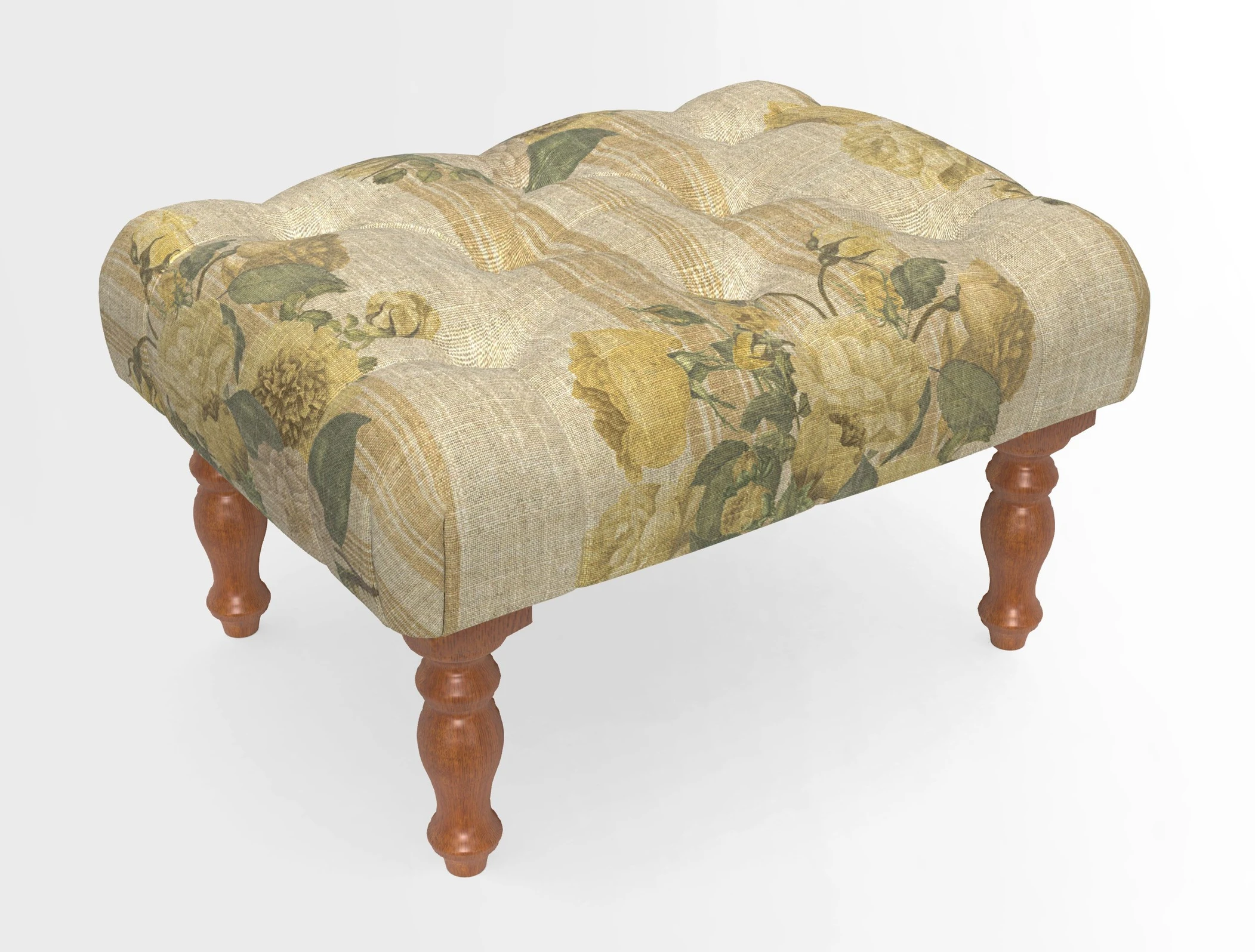 Chelsham Footstool in Two Tone Plain Biscuit
