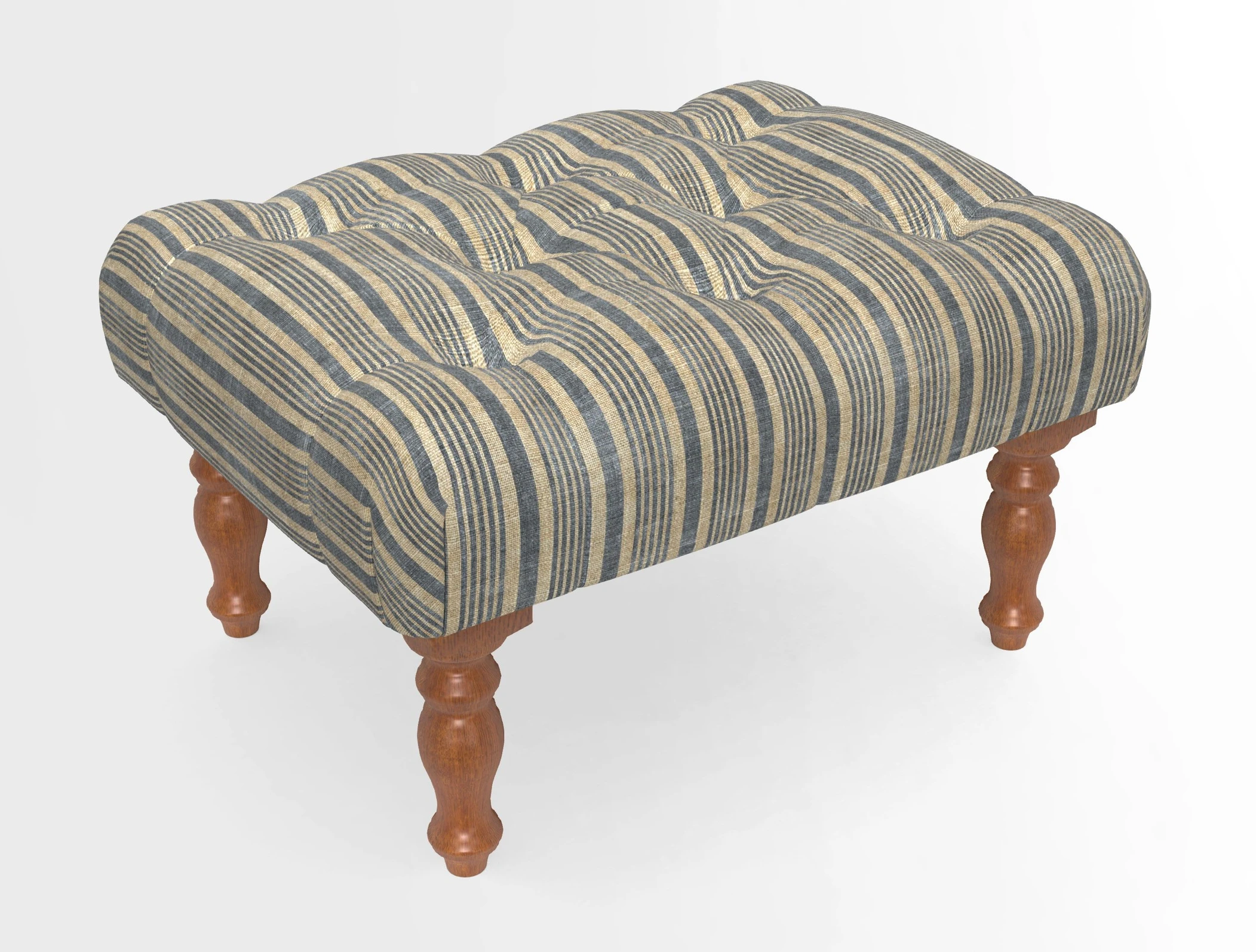 Chelsham Footstool in Two Tone Plain Biscuit