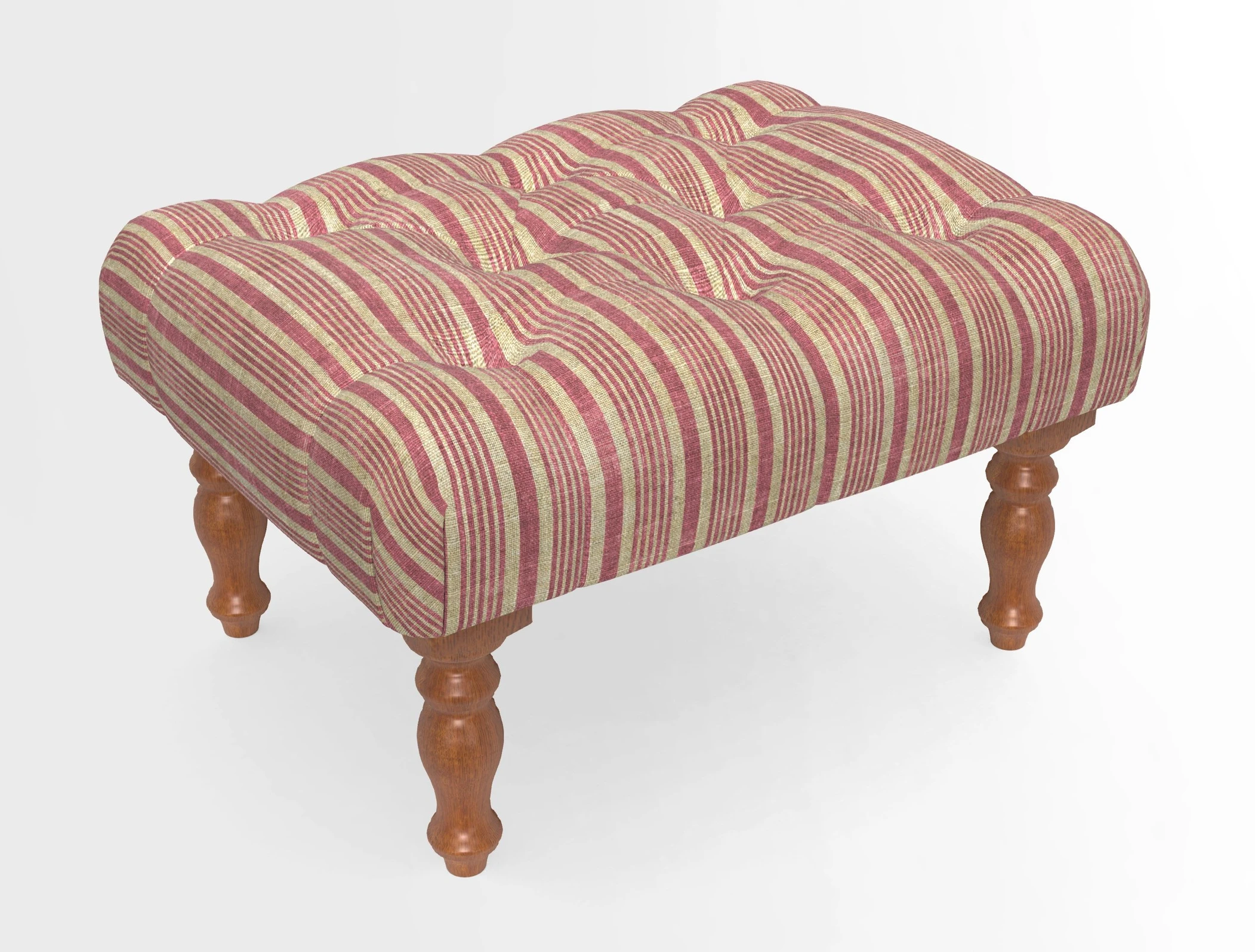 Chelsham Footstool in Two Tone Plain Biscuit